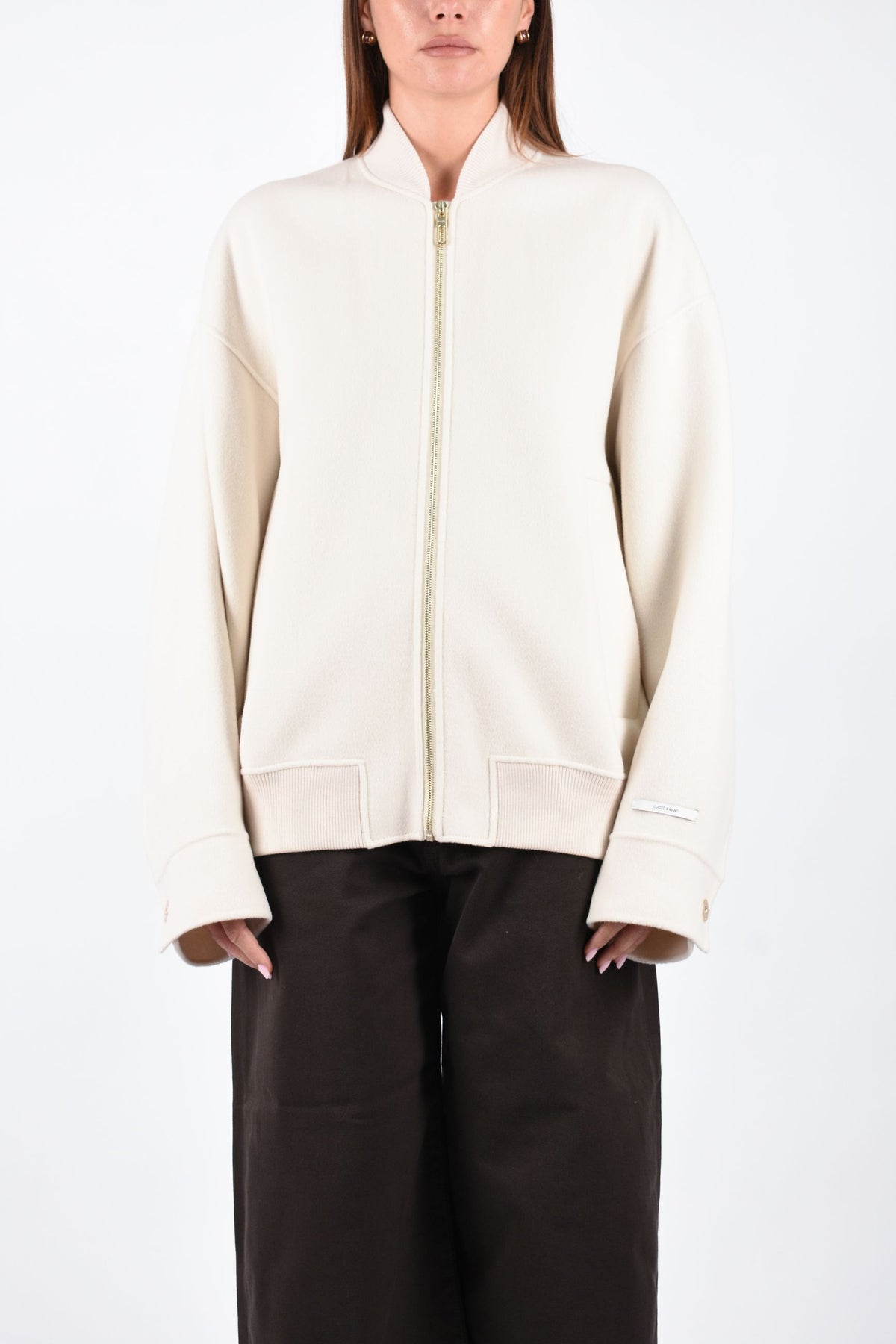 Bomber in double di pura lana ONDATA 2622086041