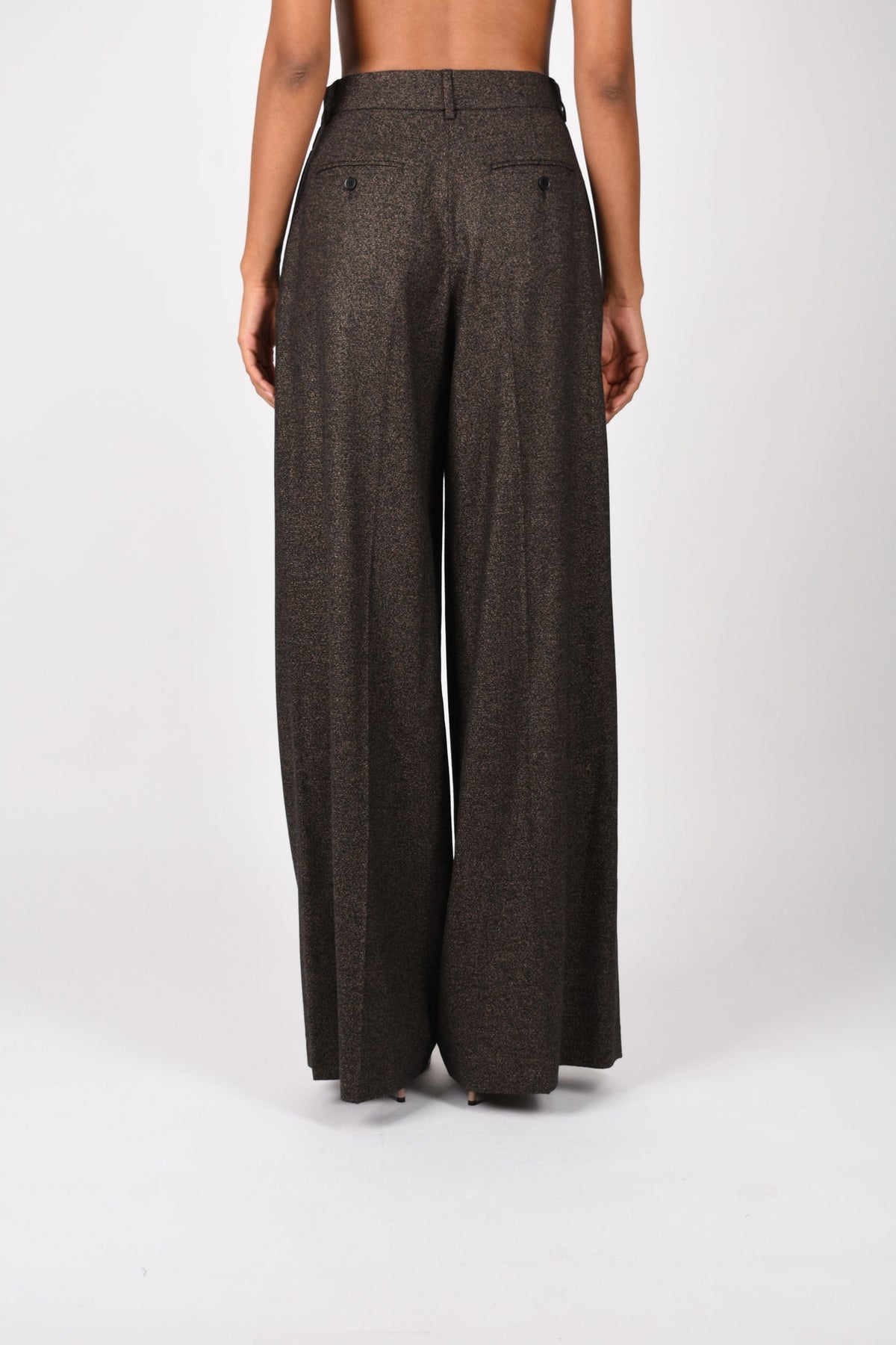 Pantaloni flare in misto lana con motivo sale e pepe 4141MDP04267610