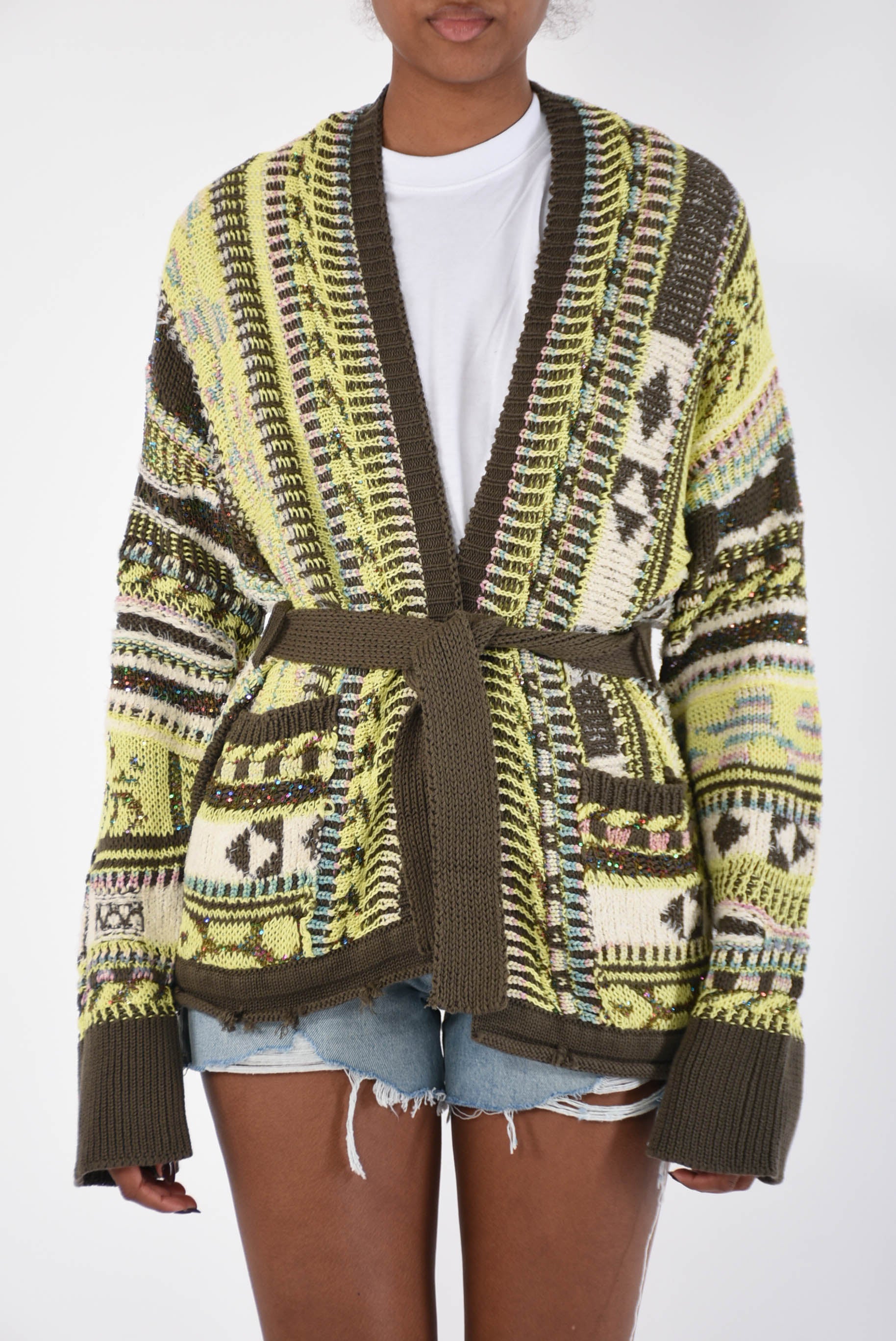 LANEUS cardigan jacquard