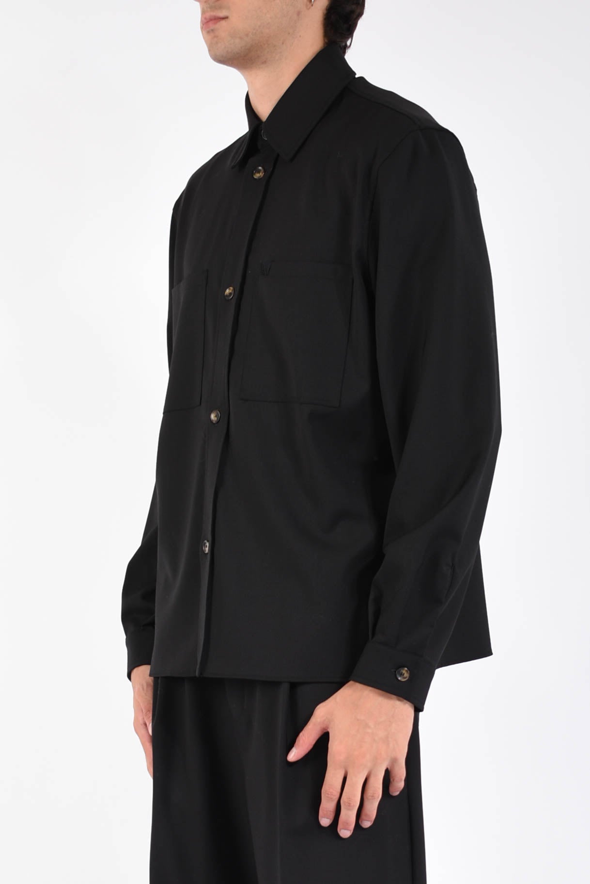 overshirt in lana vergine