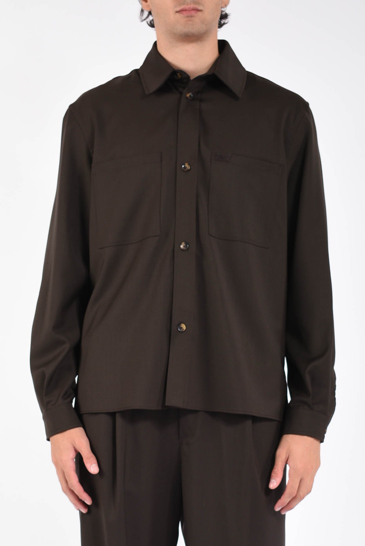 overshirt in lana vergine