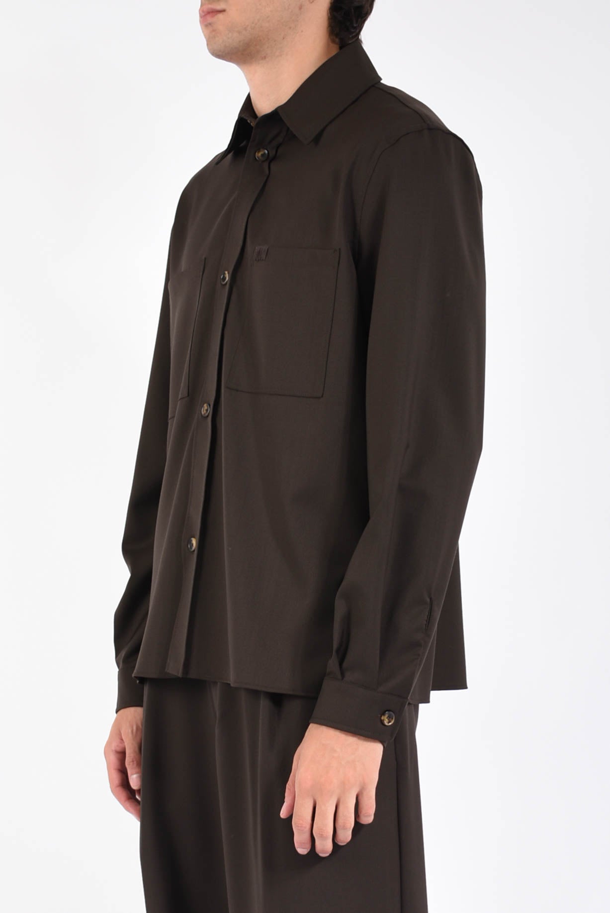 overshirt in lana vergine