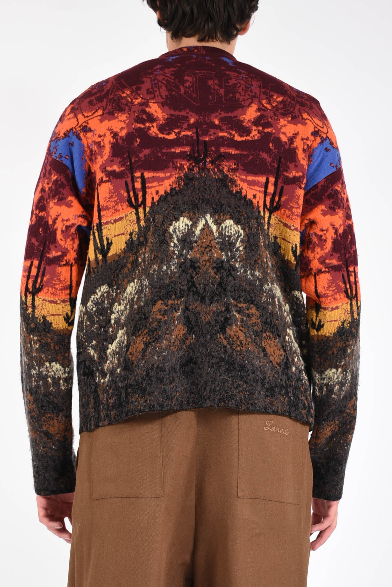 Maglia girocollo jacquard oniric desert