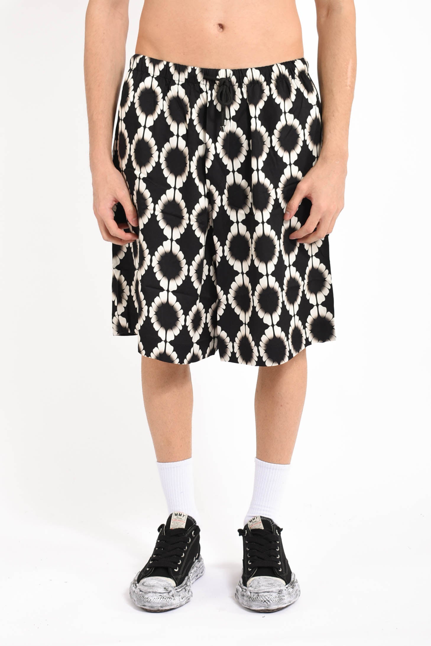 bermuda in viscosa stampata