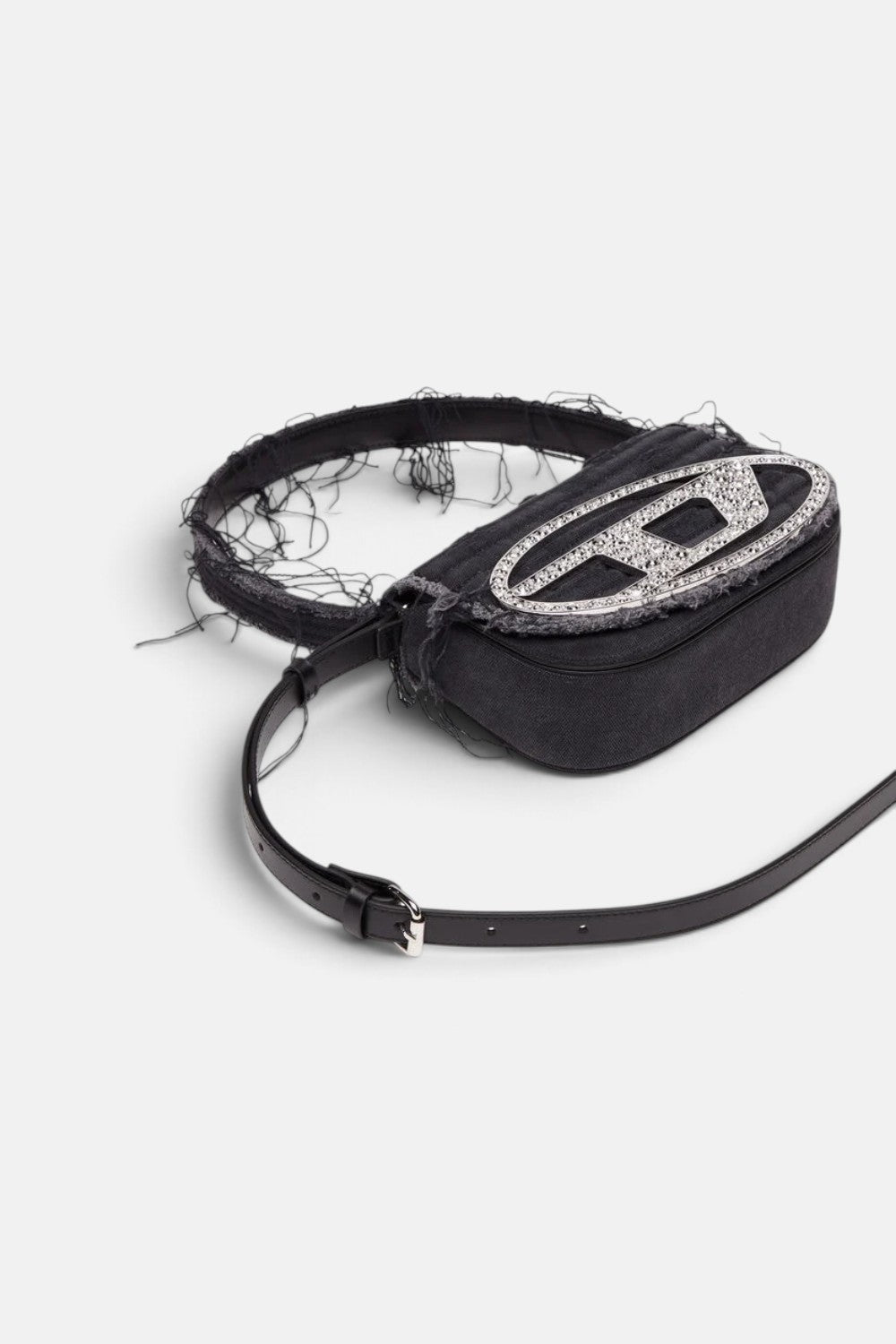 borsa a spalla in tela e pelle 1DR X08396P6319