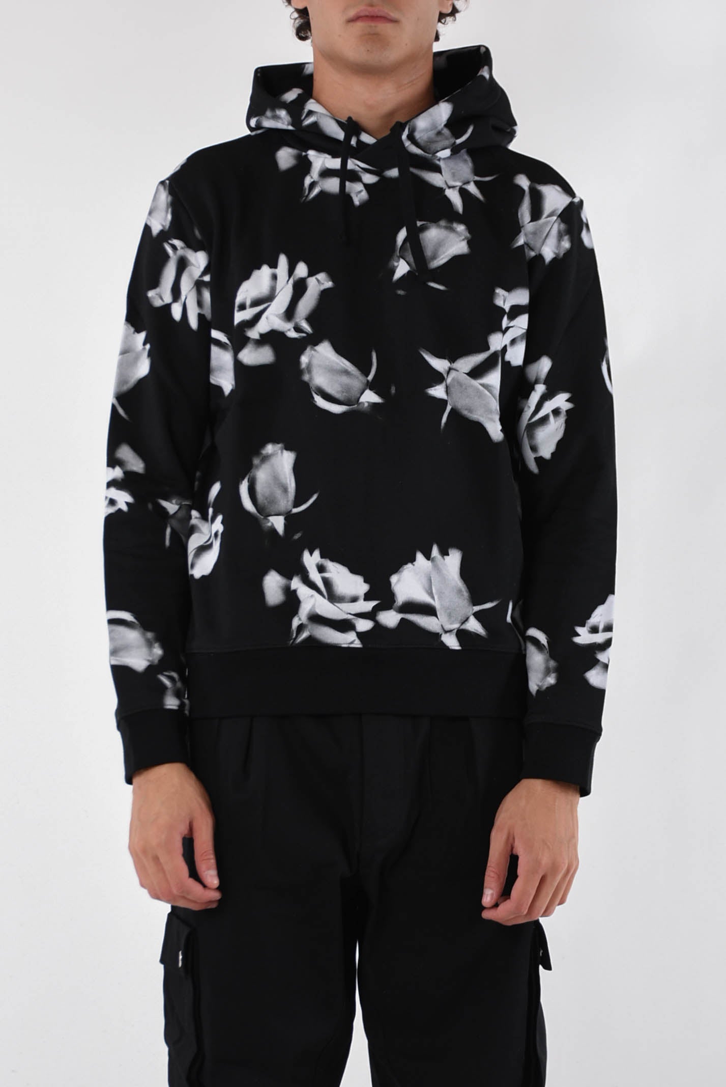 LES HOMMES Felpa roses print