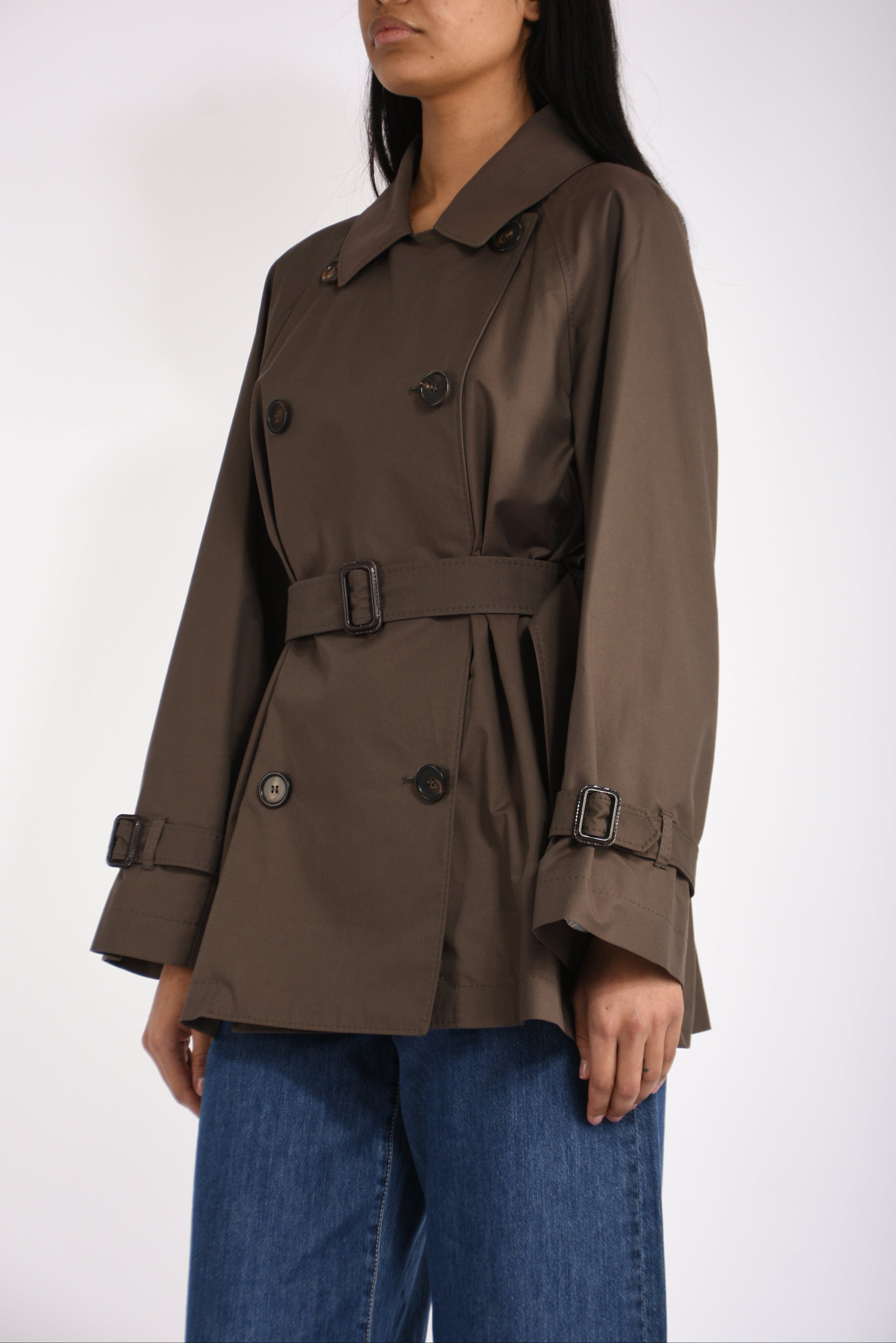 Trench crop in twill antigoccia calle