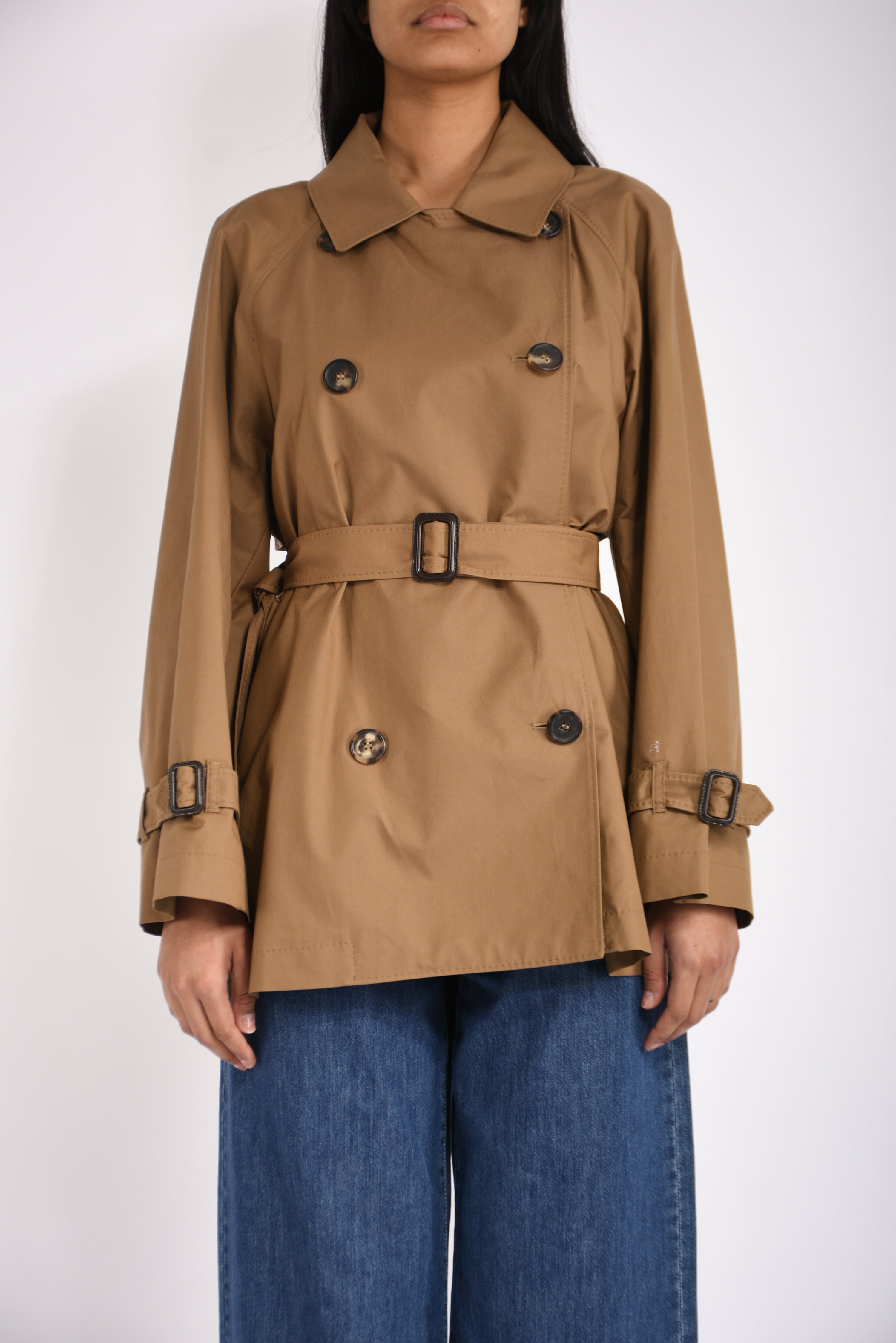 Trench crop in twill antigoccia calle