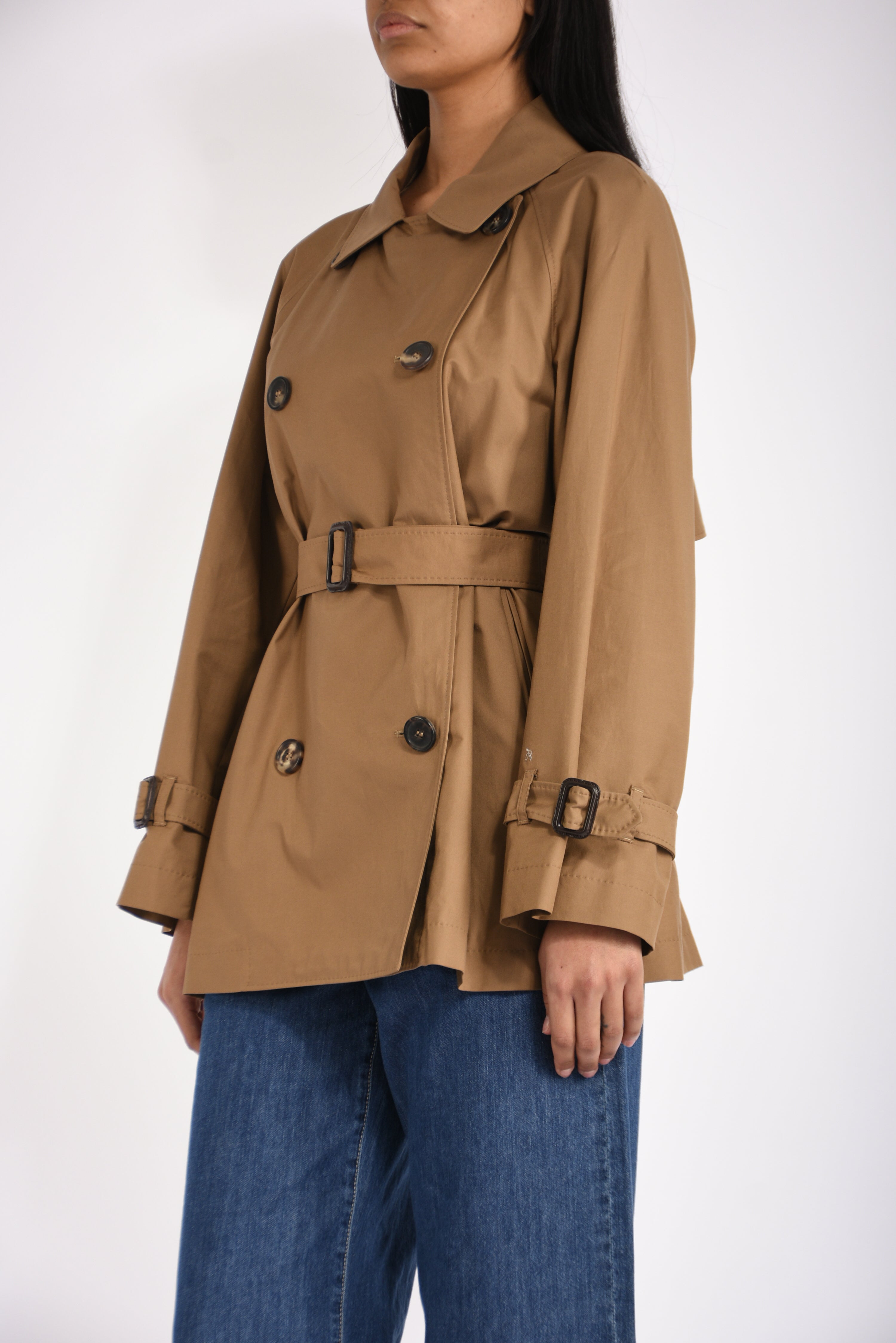 Trench crop in twill antigoccia calle