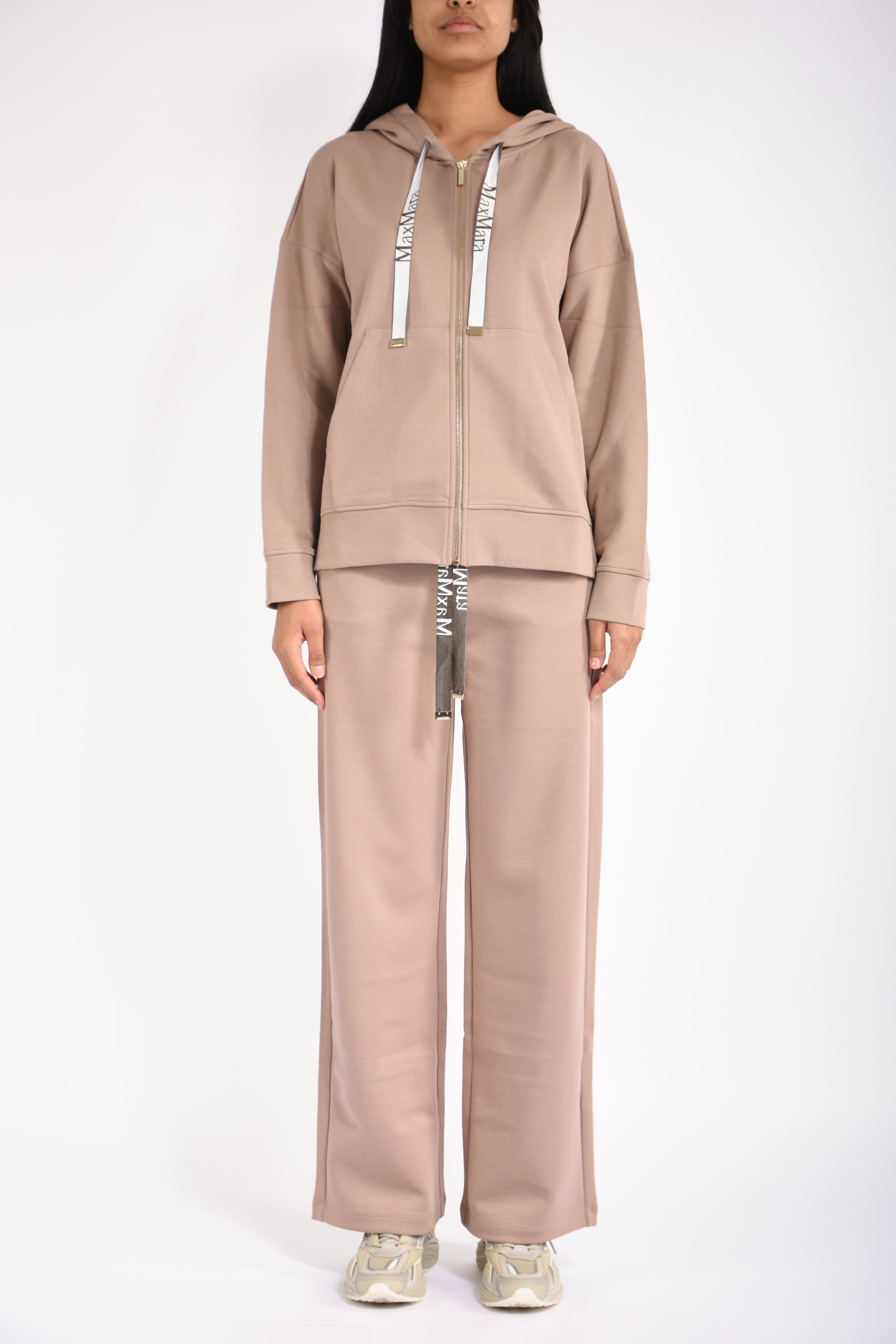 Felpa con zip in jersey tecnico jour