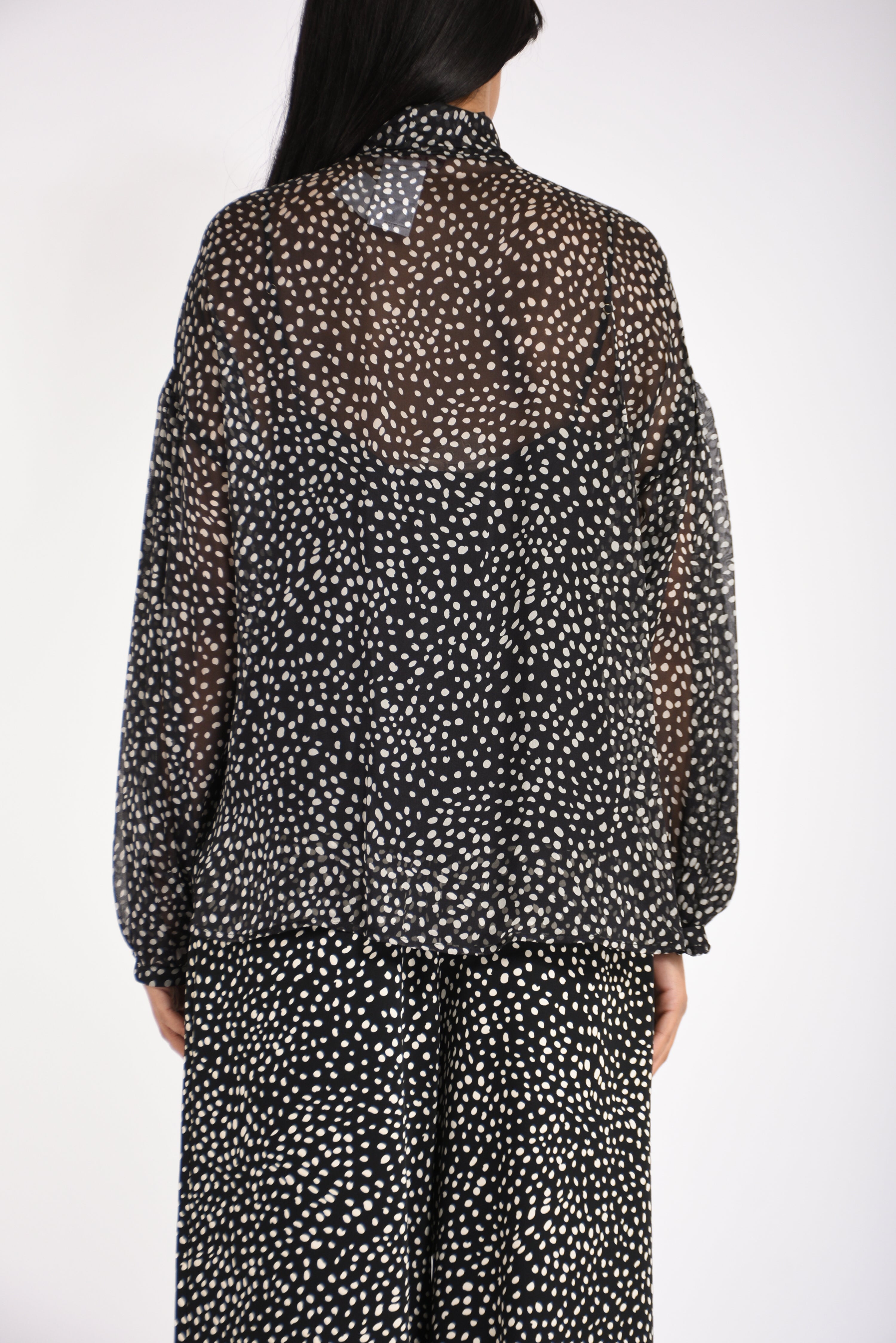 Blusa in chiffon stampato etere