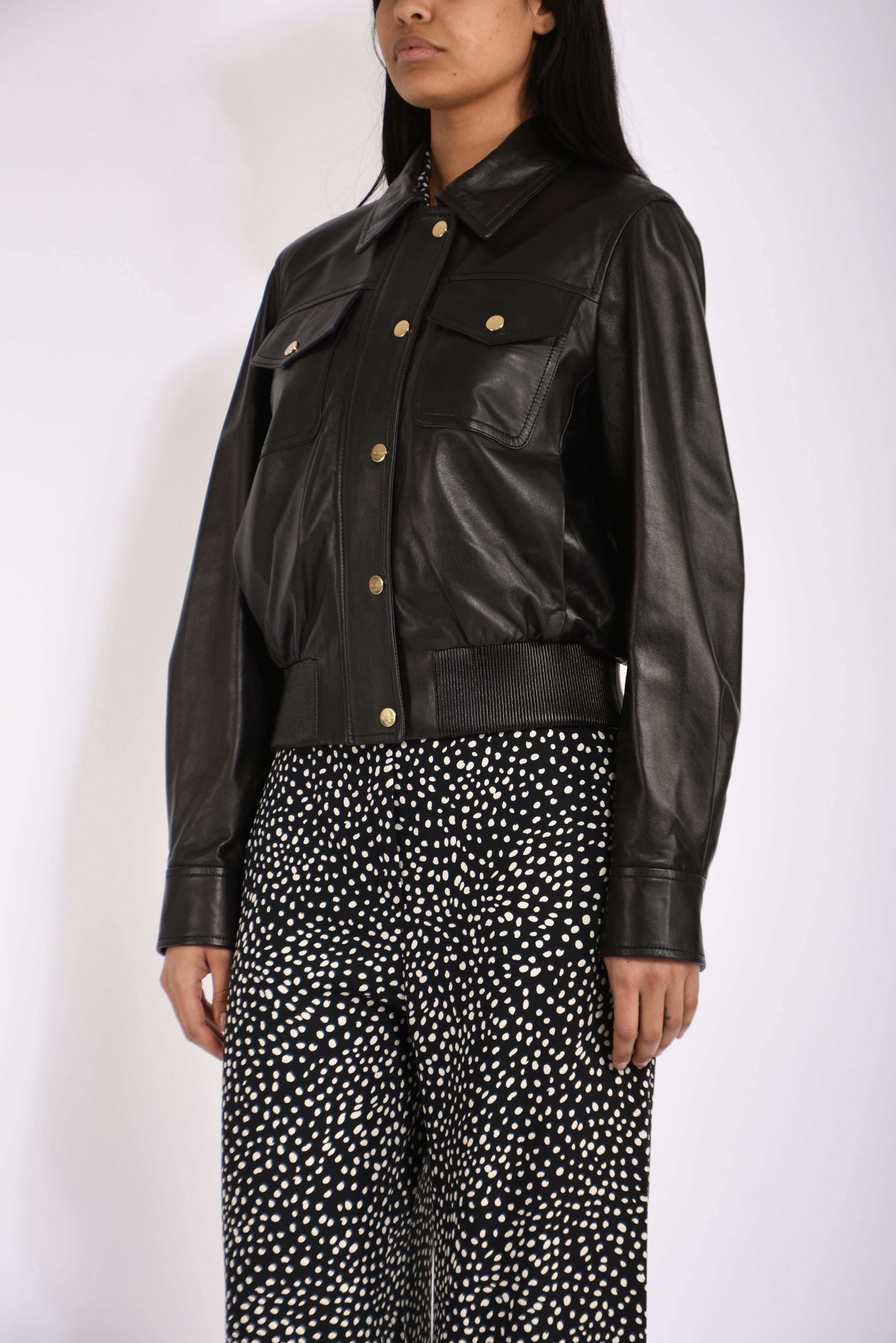 Giacca in pelle biada