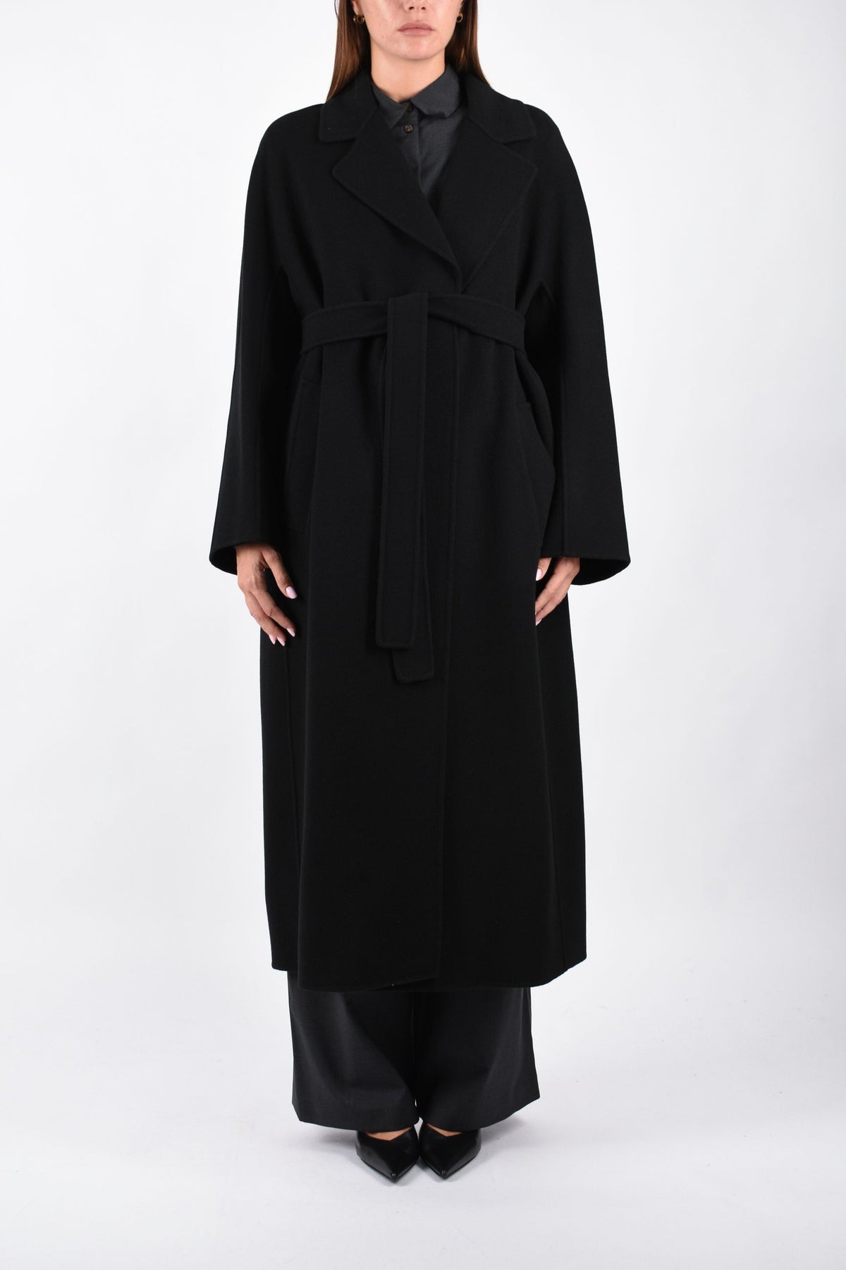 Cappotto lungo a vestaglia in drap di lana  SMMPENELOPE 2629016121600