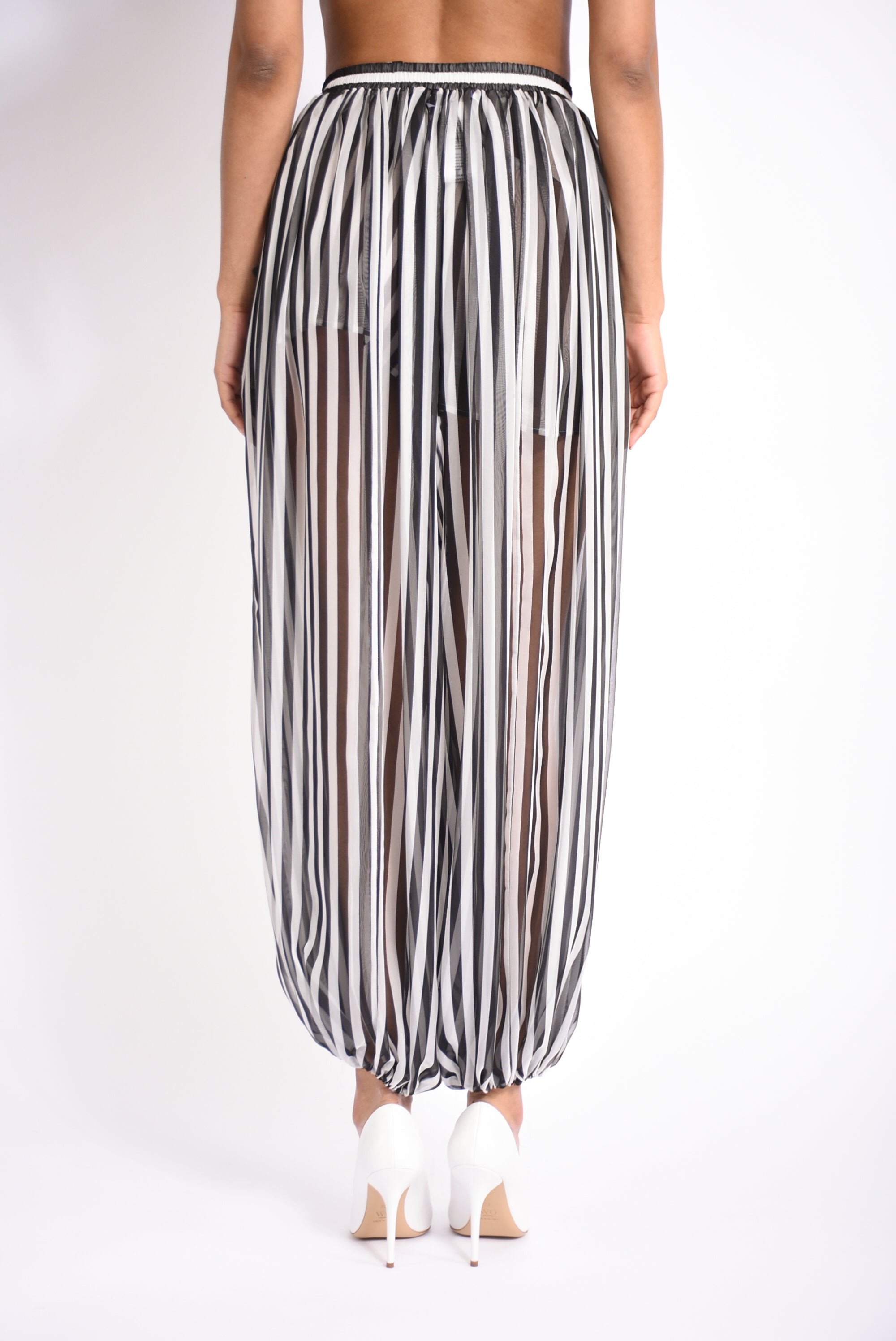 pantaloni in chiffon