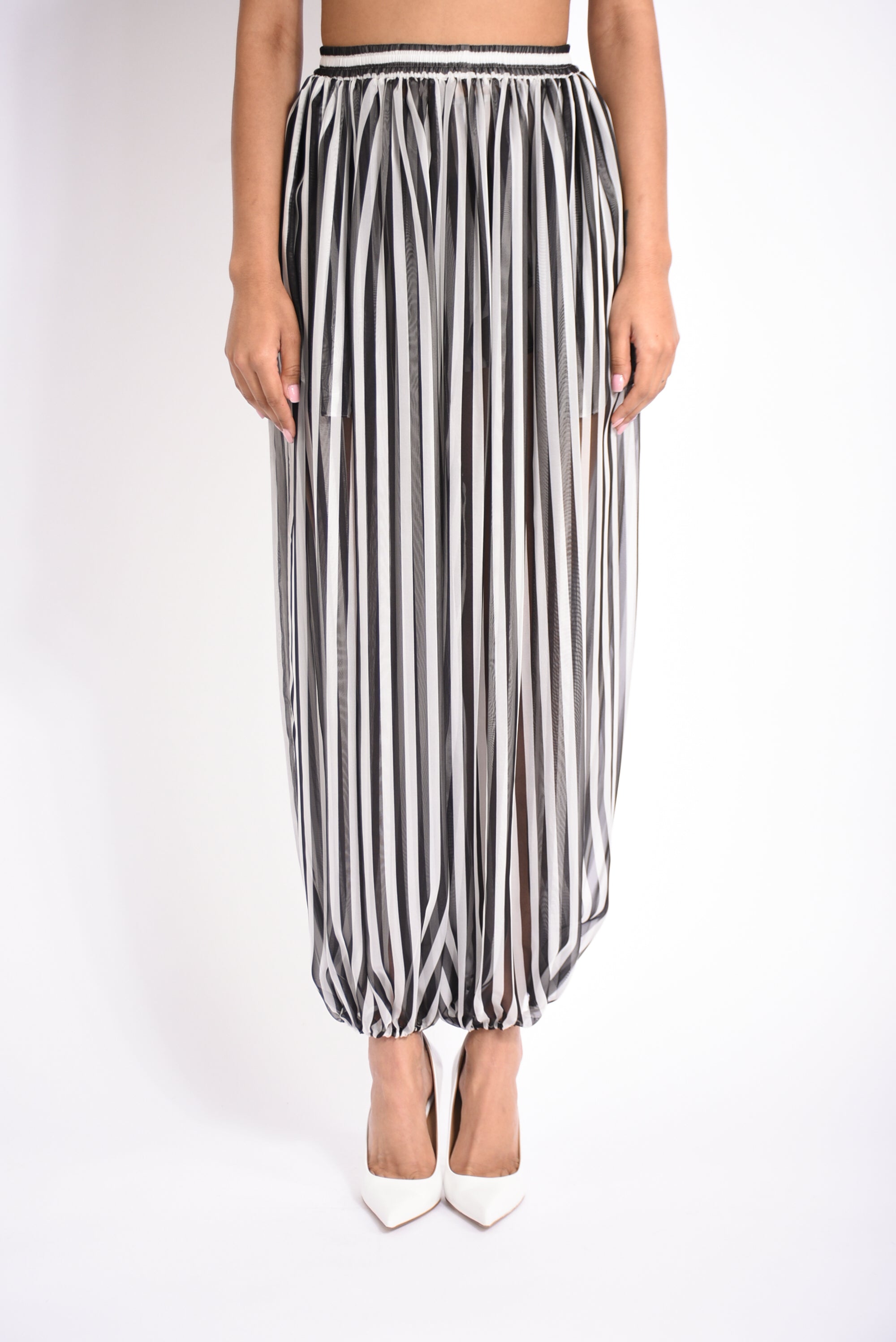 pantaloni in chiffon