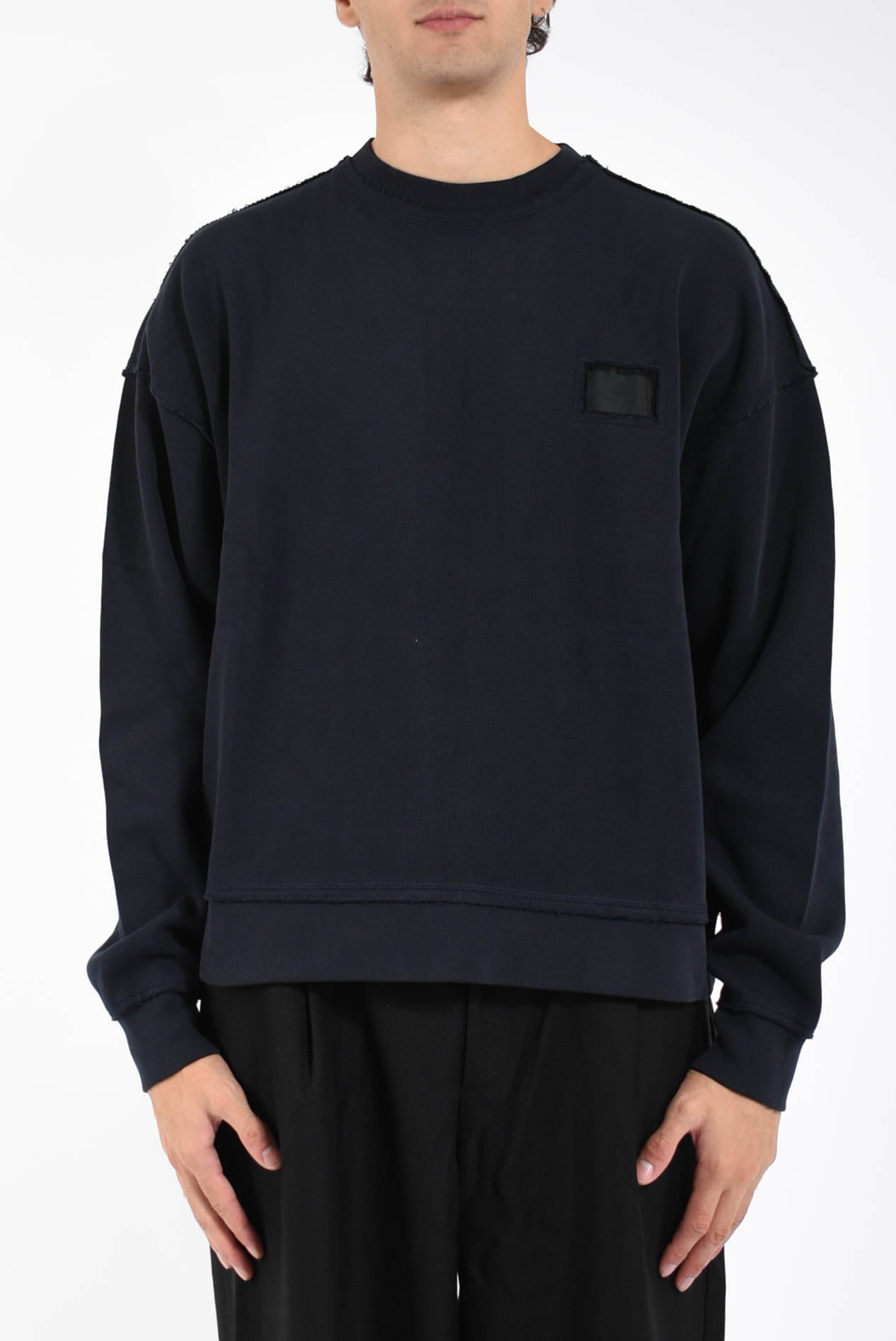 felpa girocollo lace crewneck