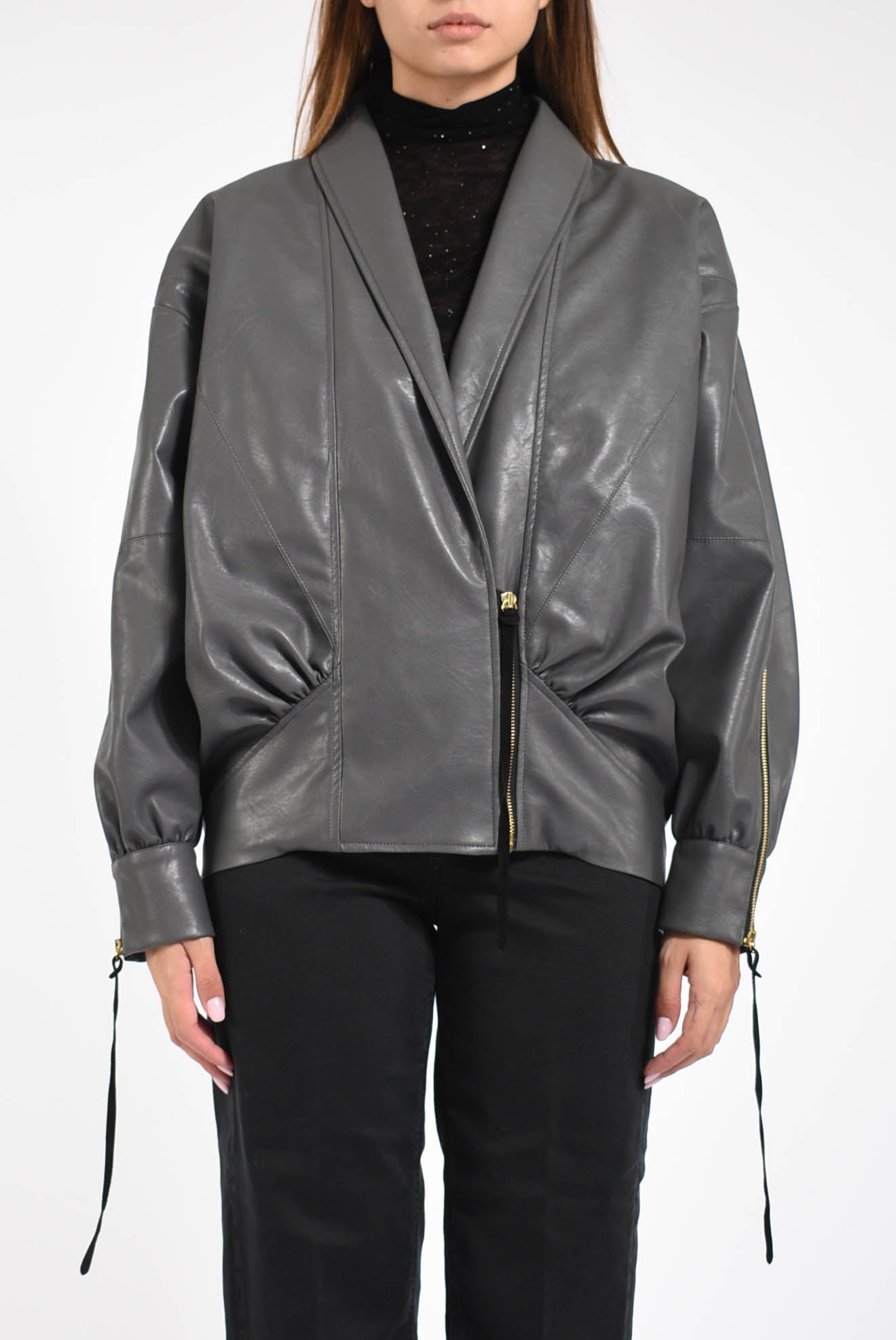 giubbino in ecopelle the virgo gummed