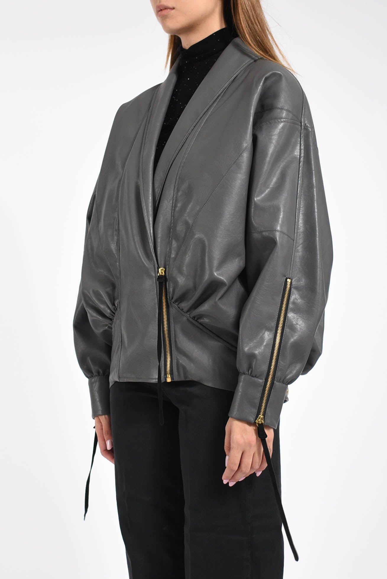 giubbino in ecopelle the virgo gummed