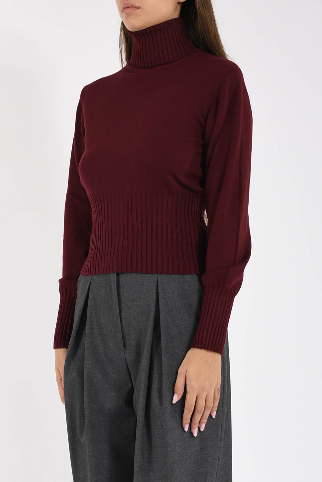 maglia in lana collo alto