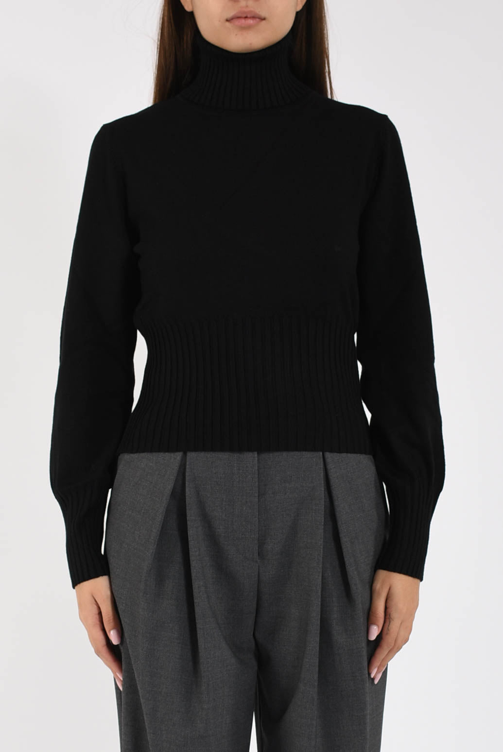 maglia in lana collo alto