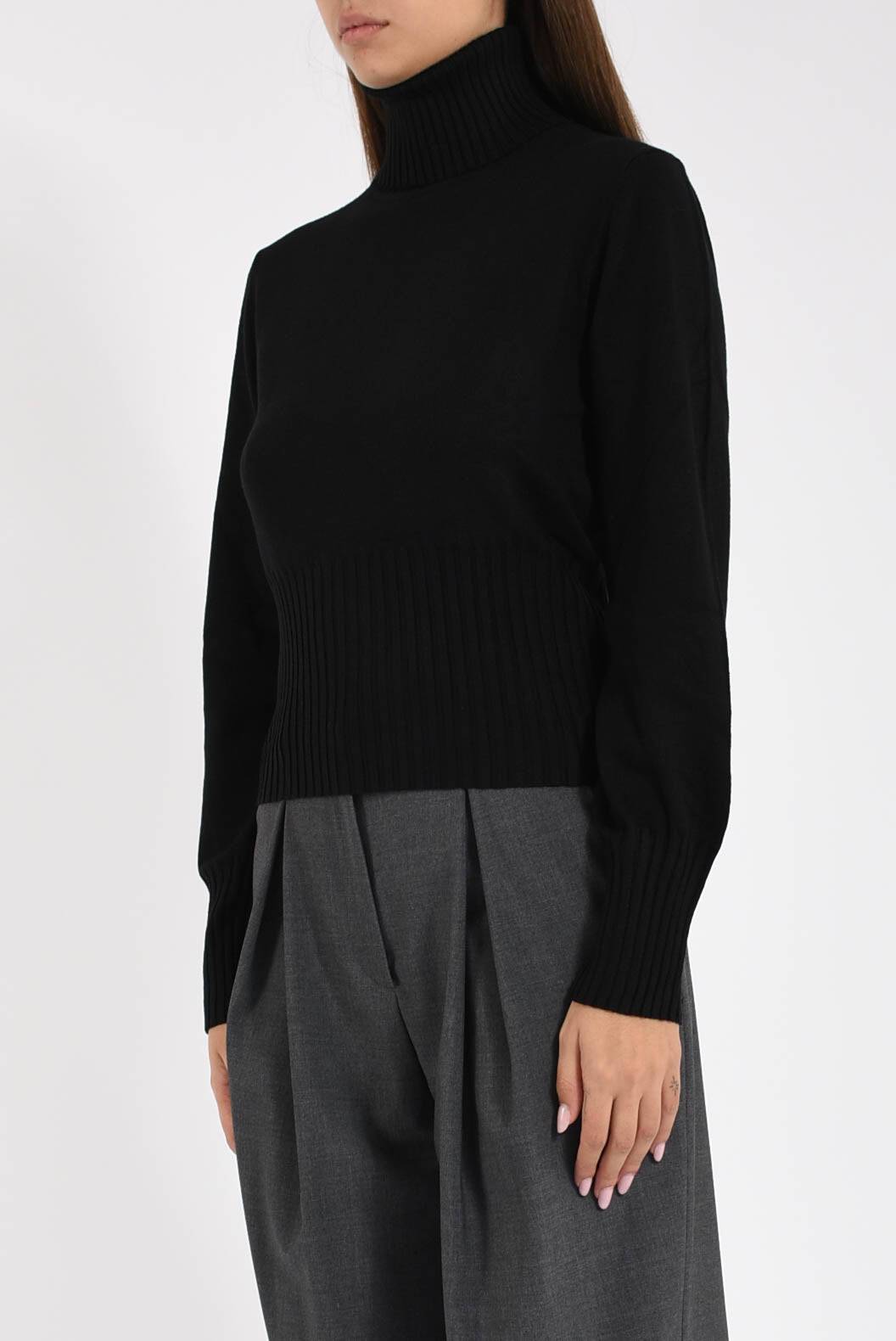 maglia in lana collo alto