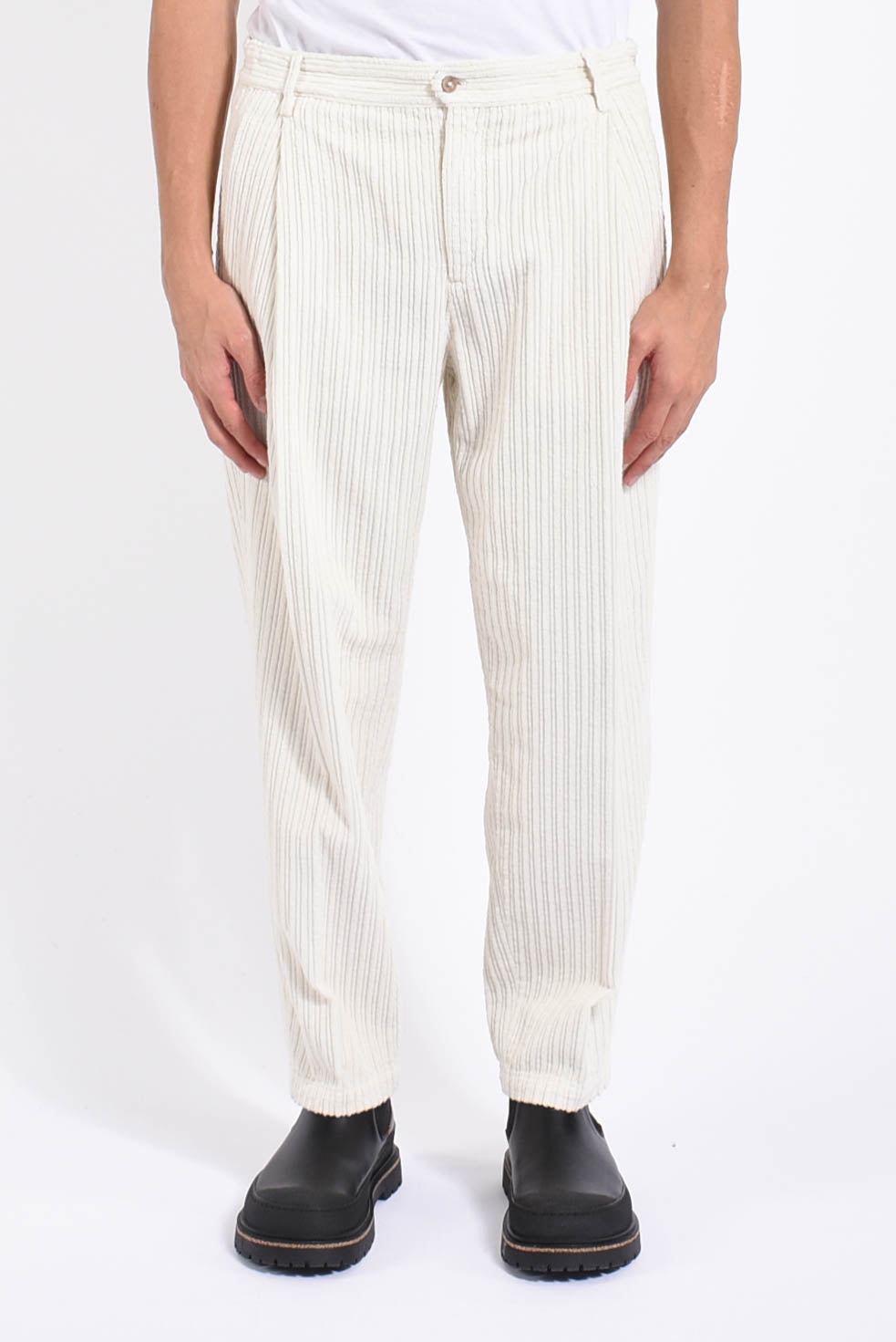 Pantaloni manhattans in velluto a coste