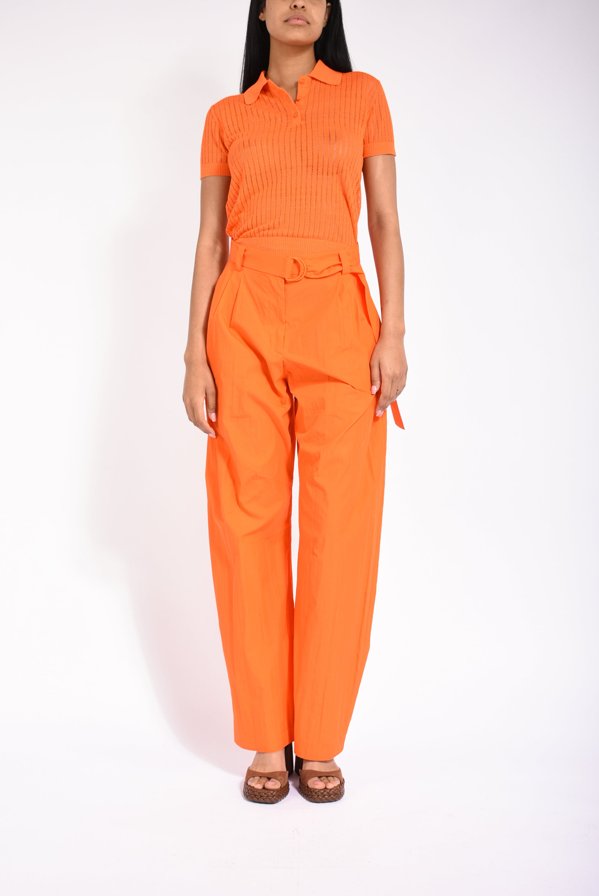 Pantaloni ampi in cotone