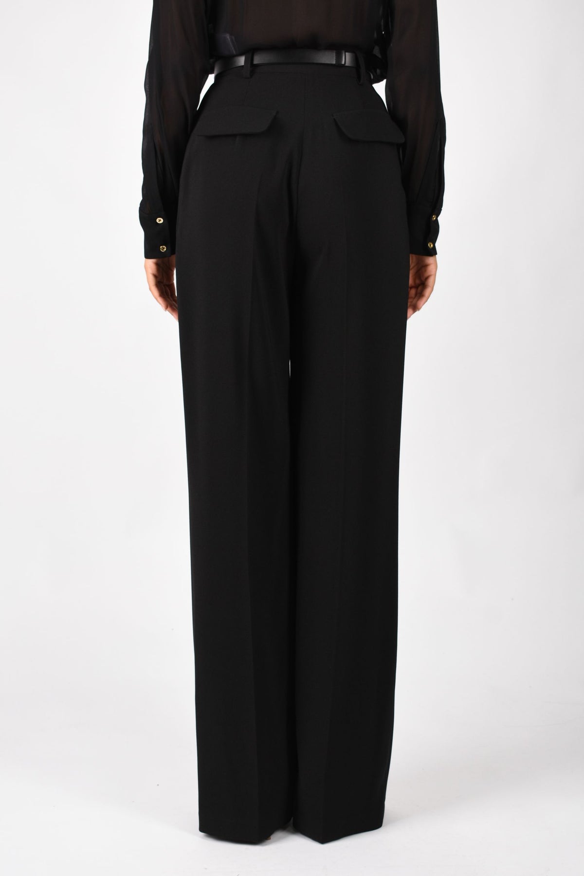 Pantaloni in crêpe leggero con cintura PA20766E2