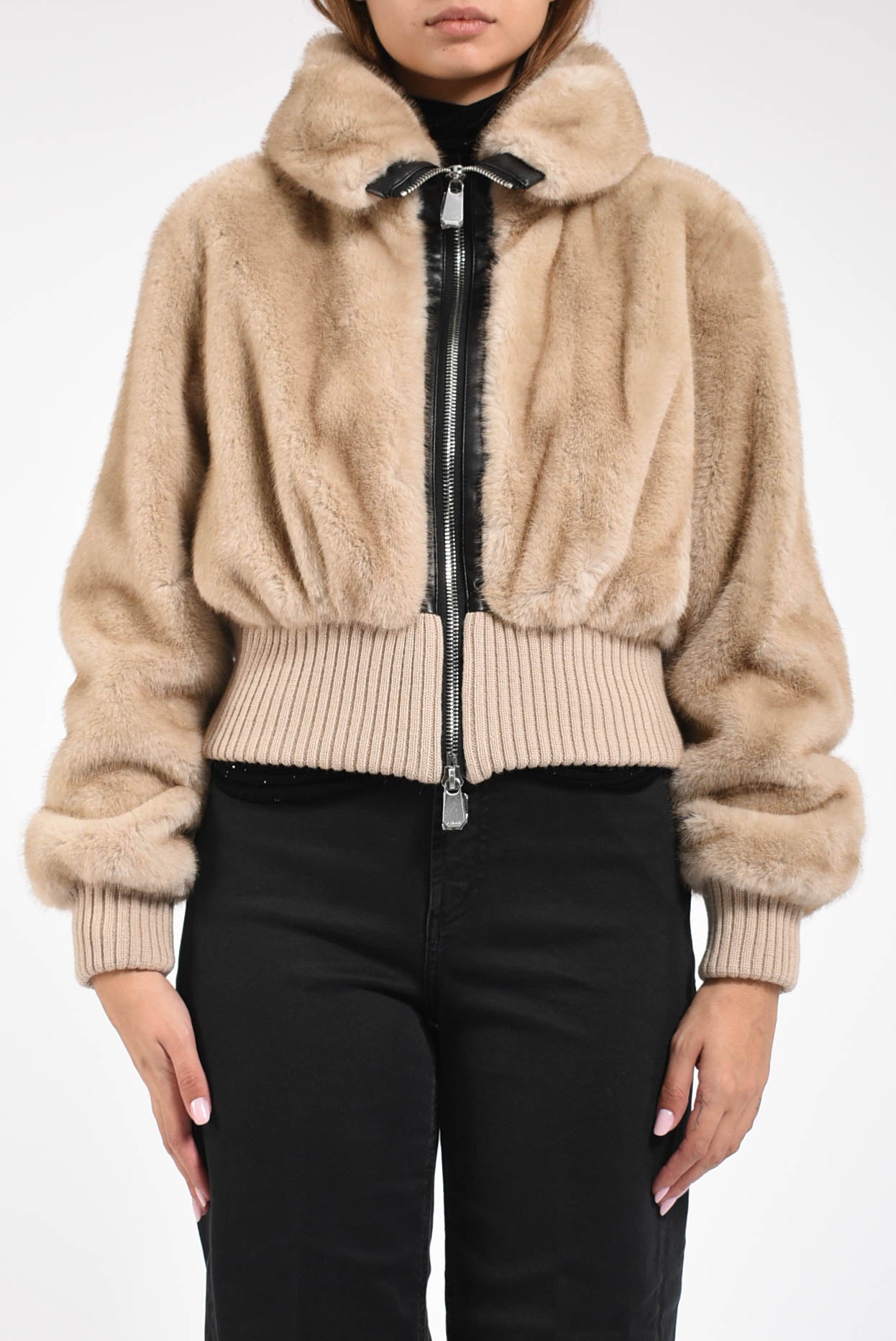 Bomber effetto pelliccia bagels