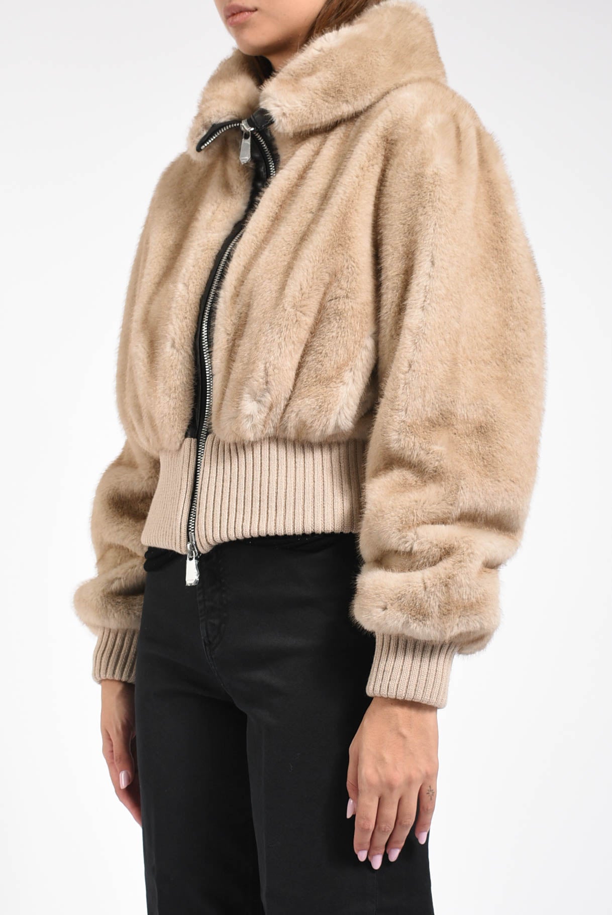 Bomber effetto pelliccia bagels