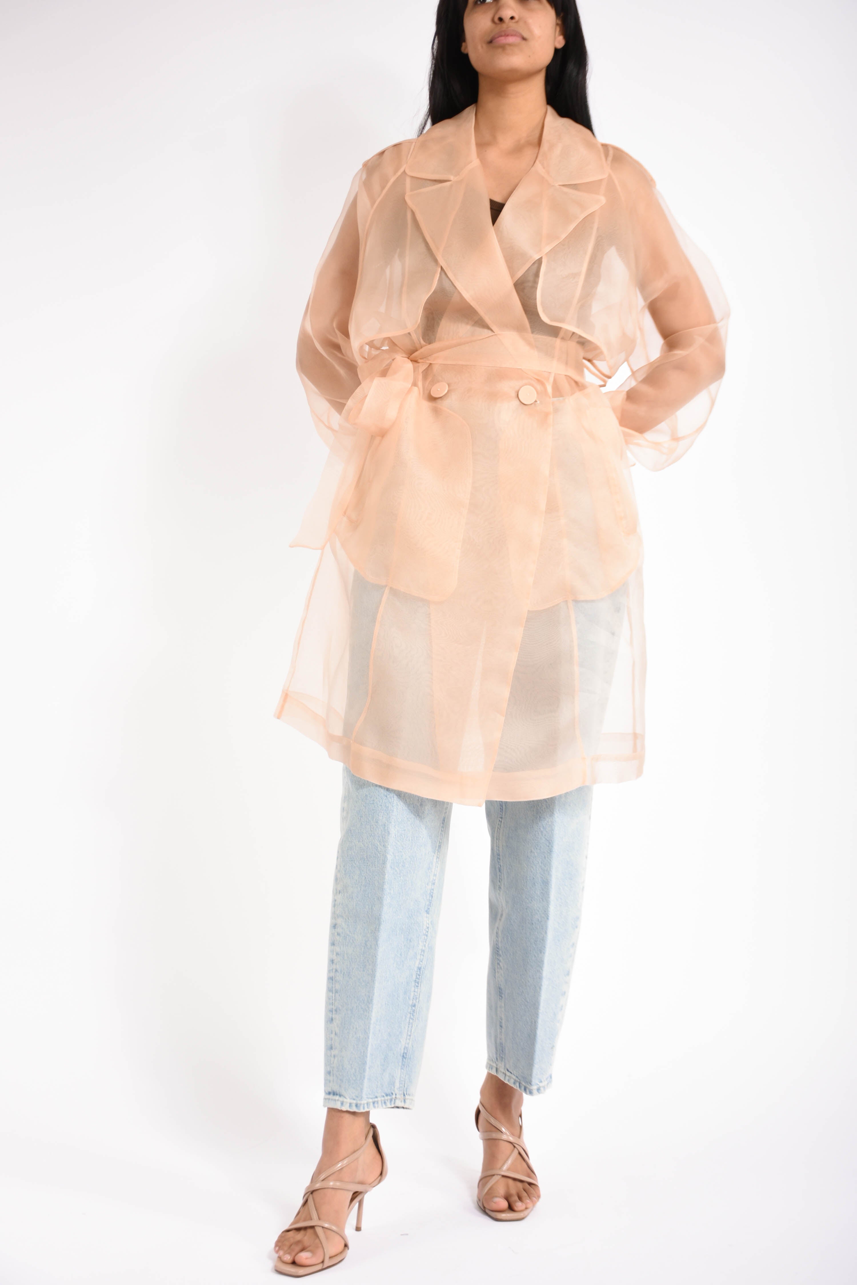 trench in organza cocco