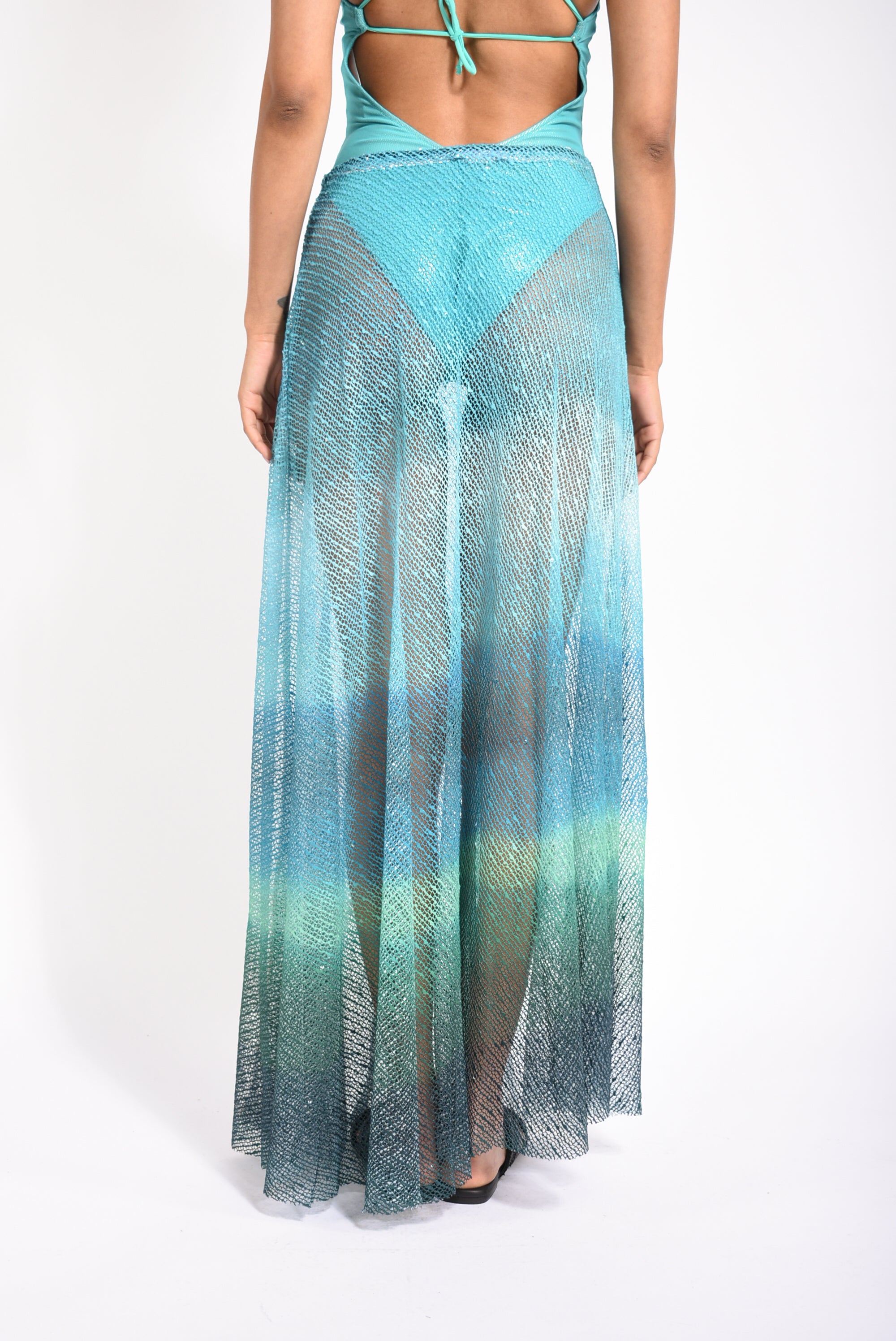 gonna lunga plissè tie dye