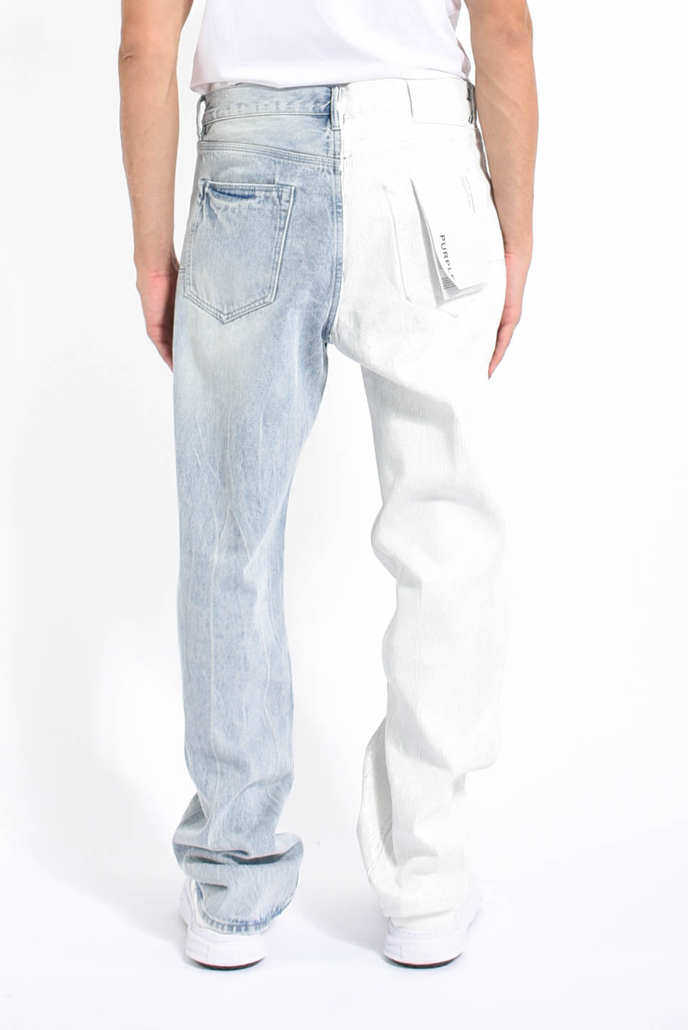 Jeans crackle silver