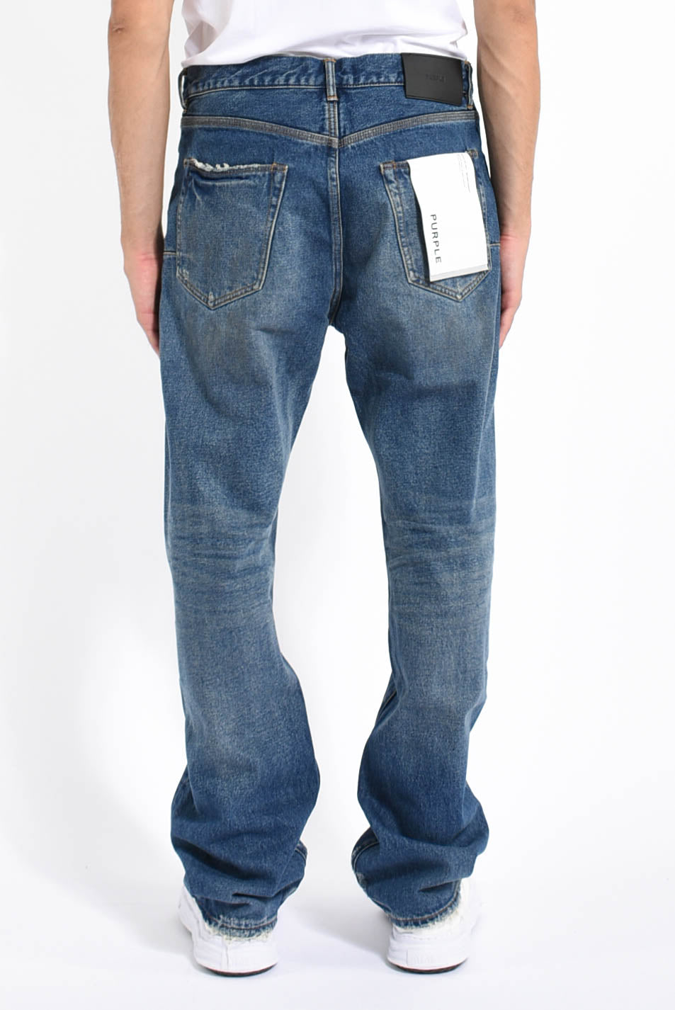 Jeans calcium powder distressed
