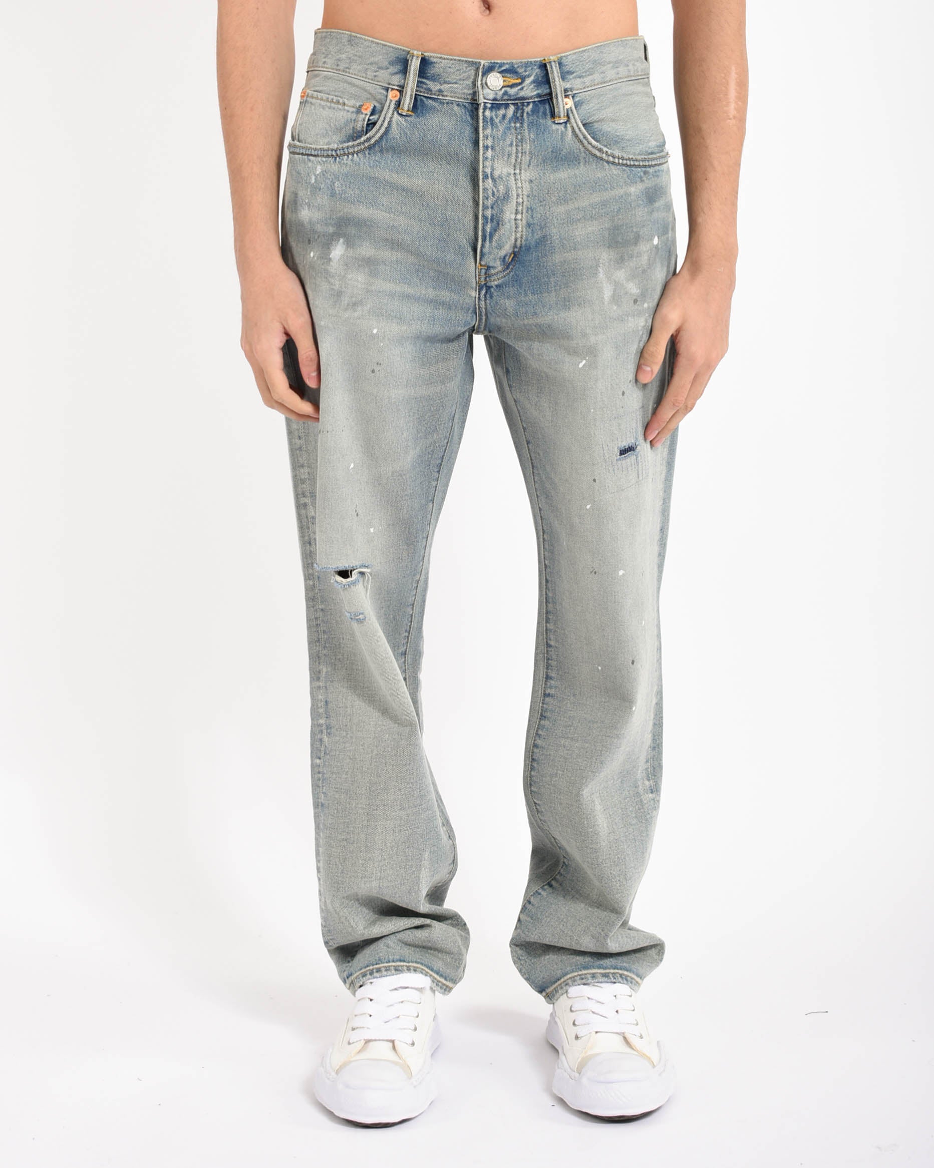 jeans Straight Leg light vintage slash