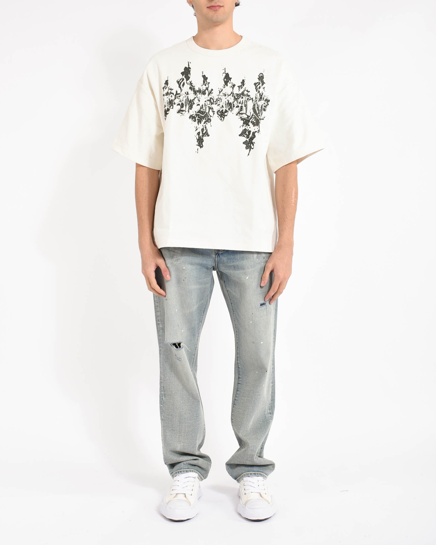 jeans Straight Leg light vintage slash