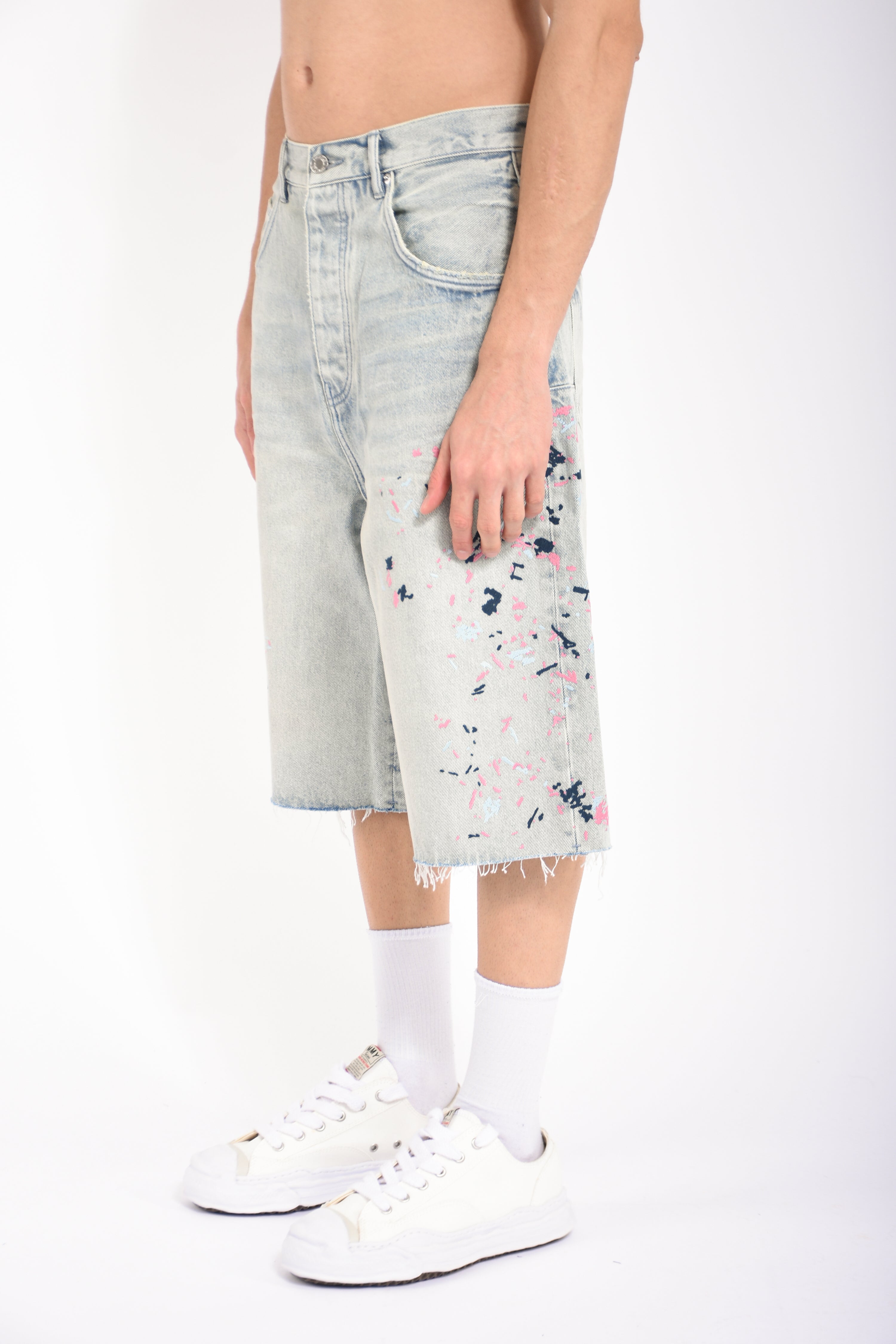 Bermuda splatter embroidery