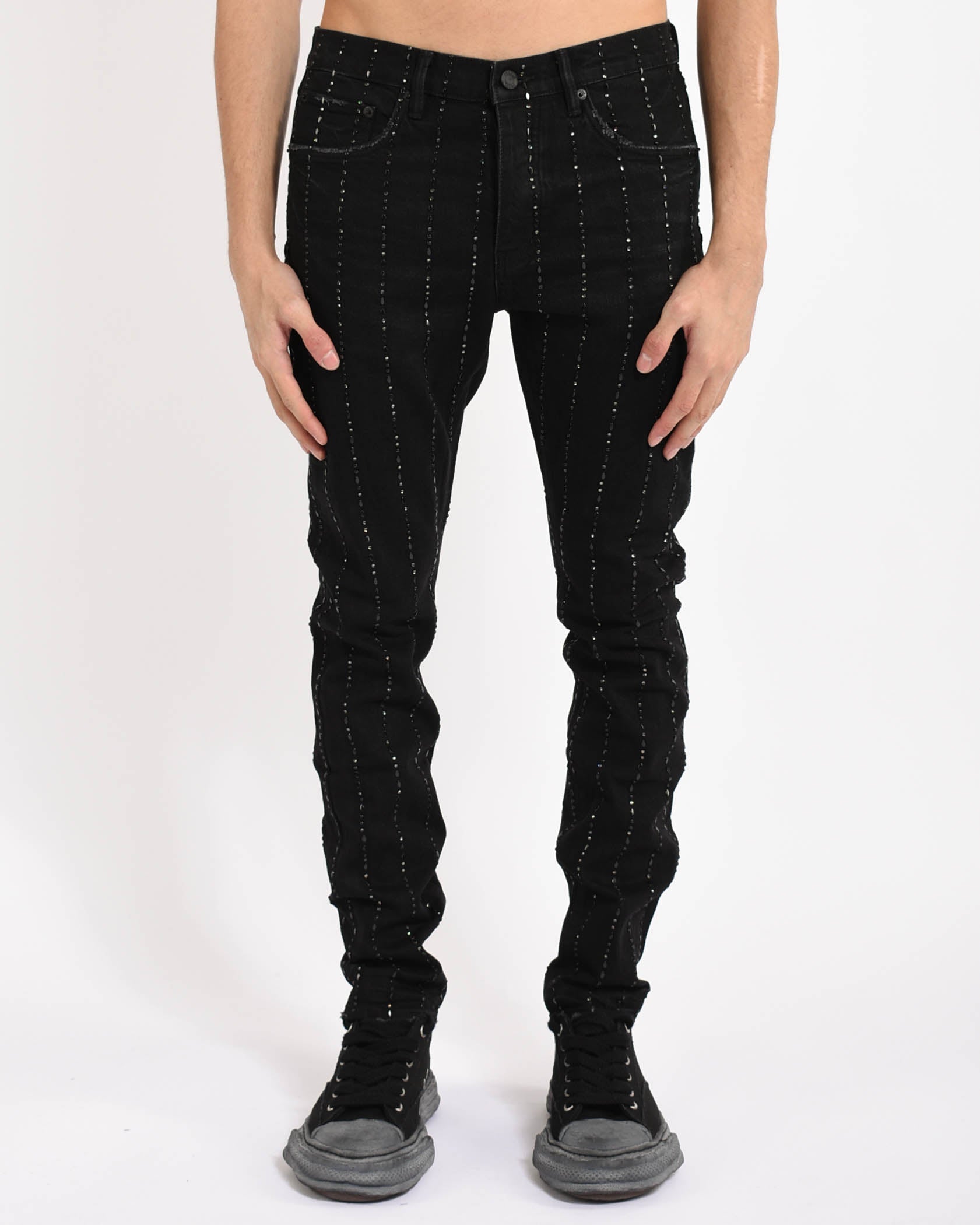 jeans skinny hotfix pinstripe