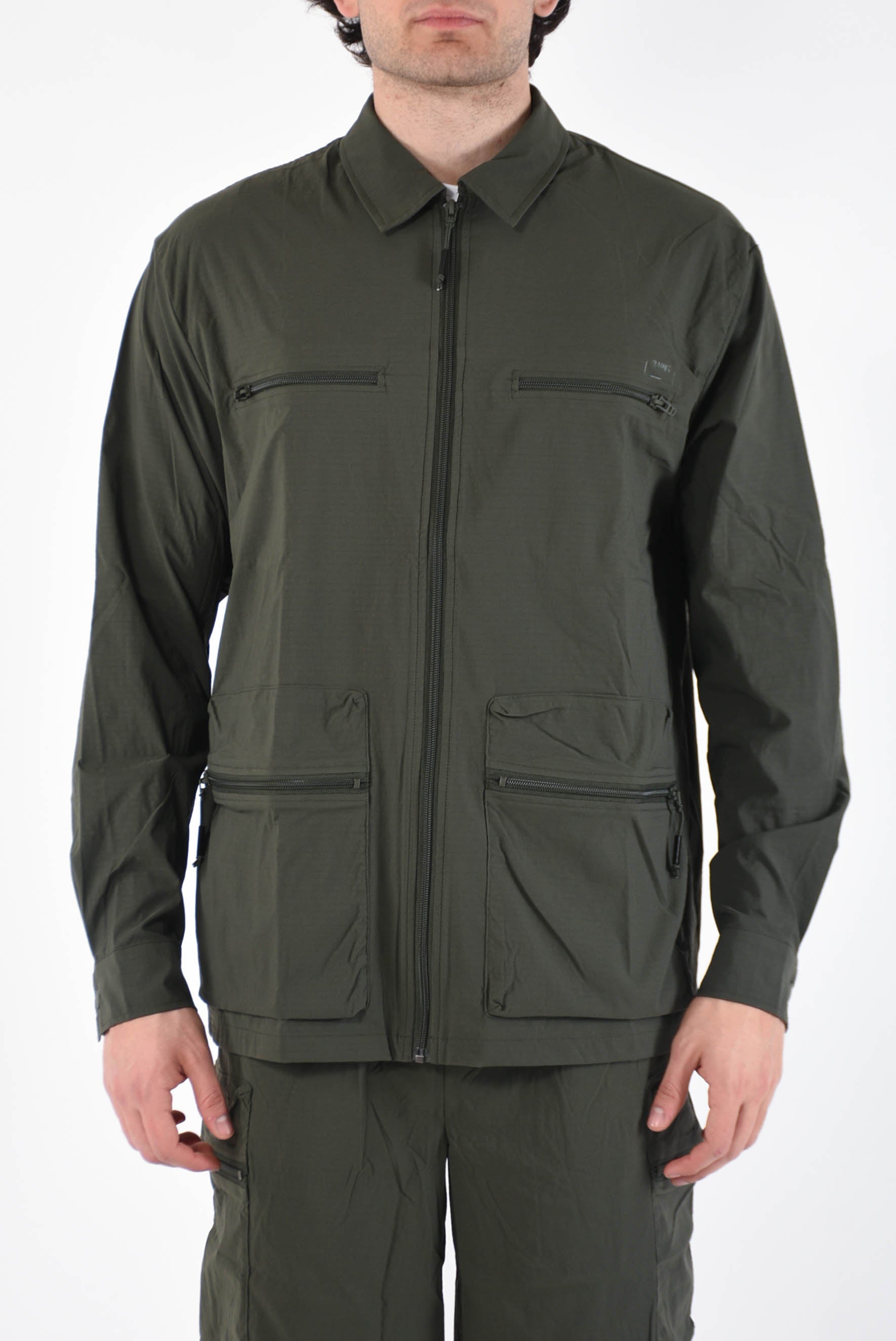 RAINS Overshirt tomar in nylon ripstop