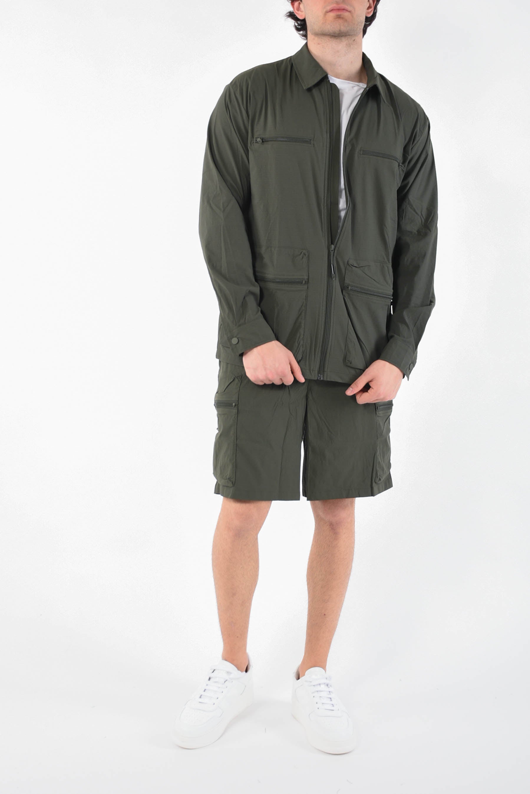 RAINS Overshirt tomar in nylon ripstop