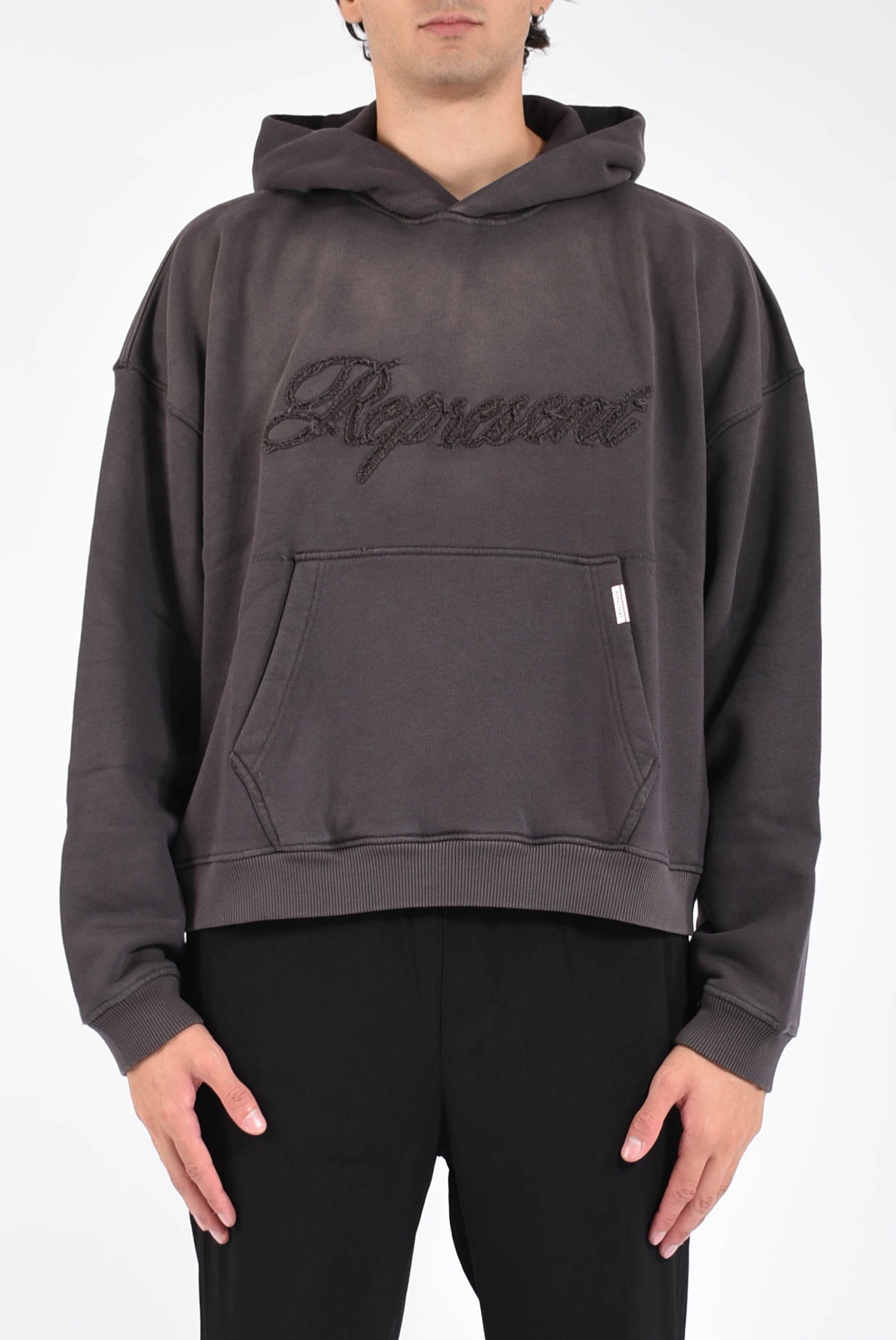 felpa con cappuccio REP REVERSE APPLIQUE