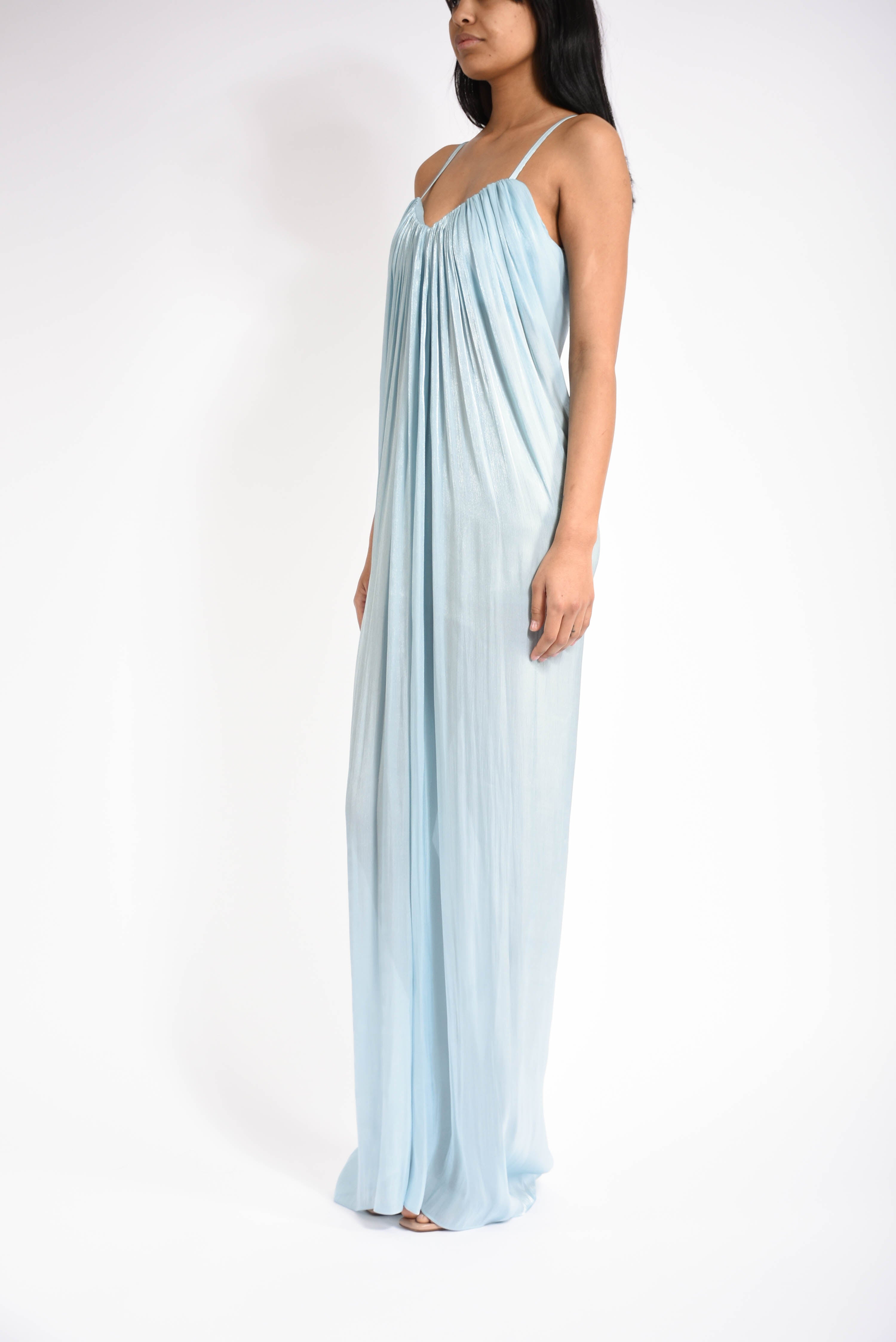 abito lungo in lurex