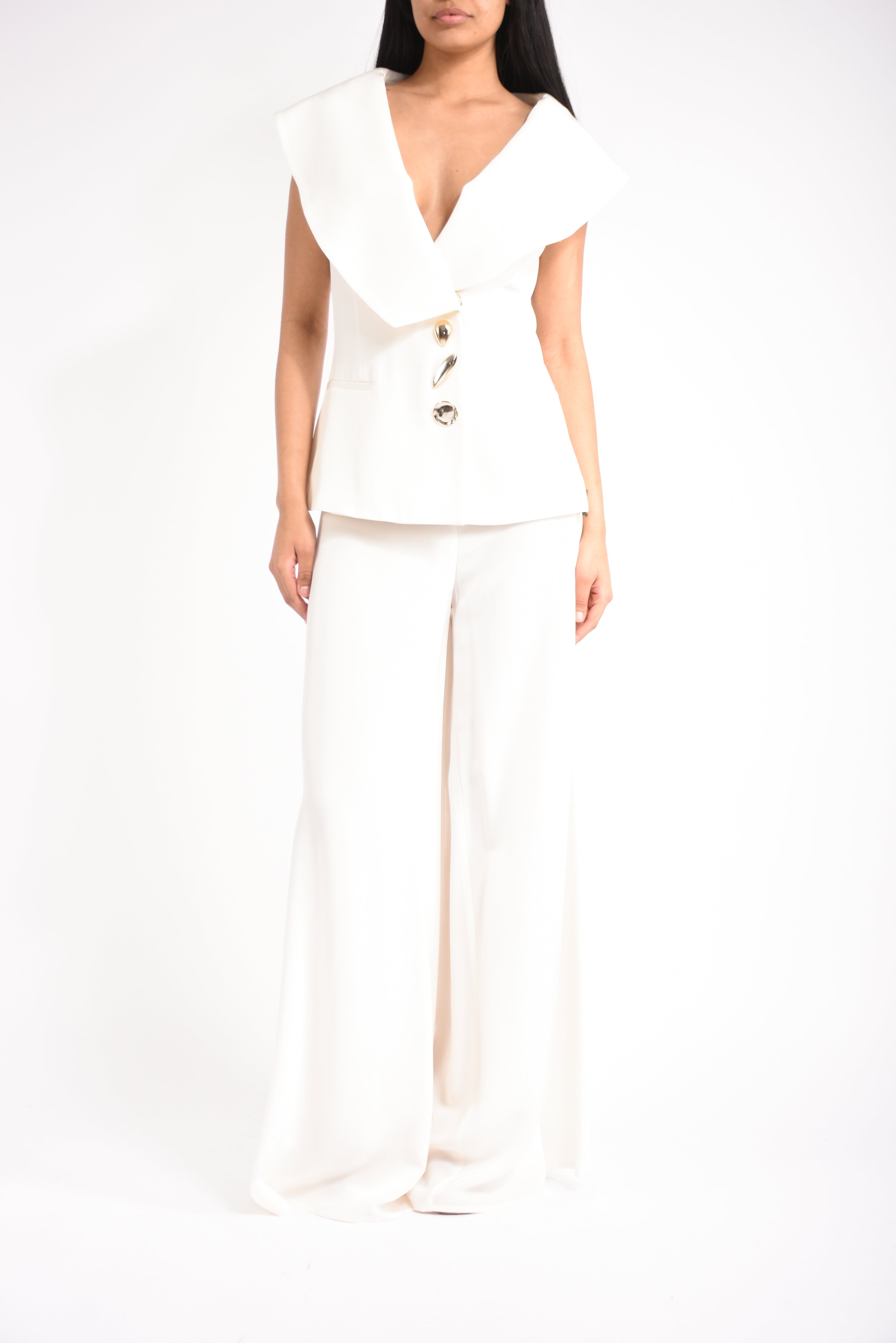 Pantaloni in twill cady