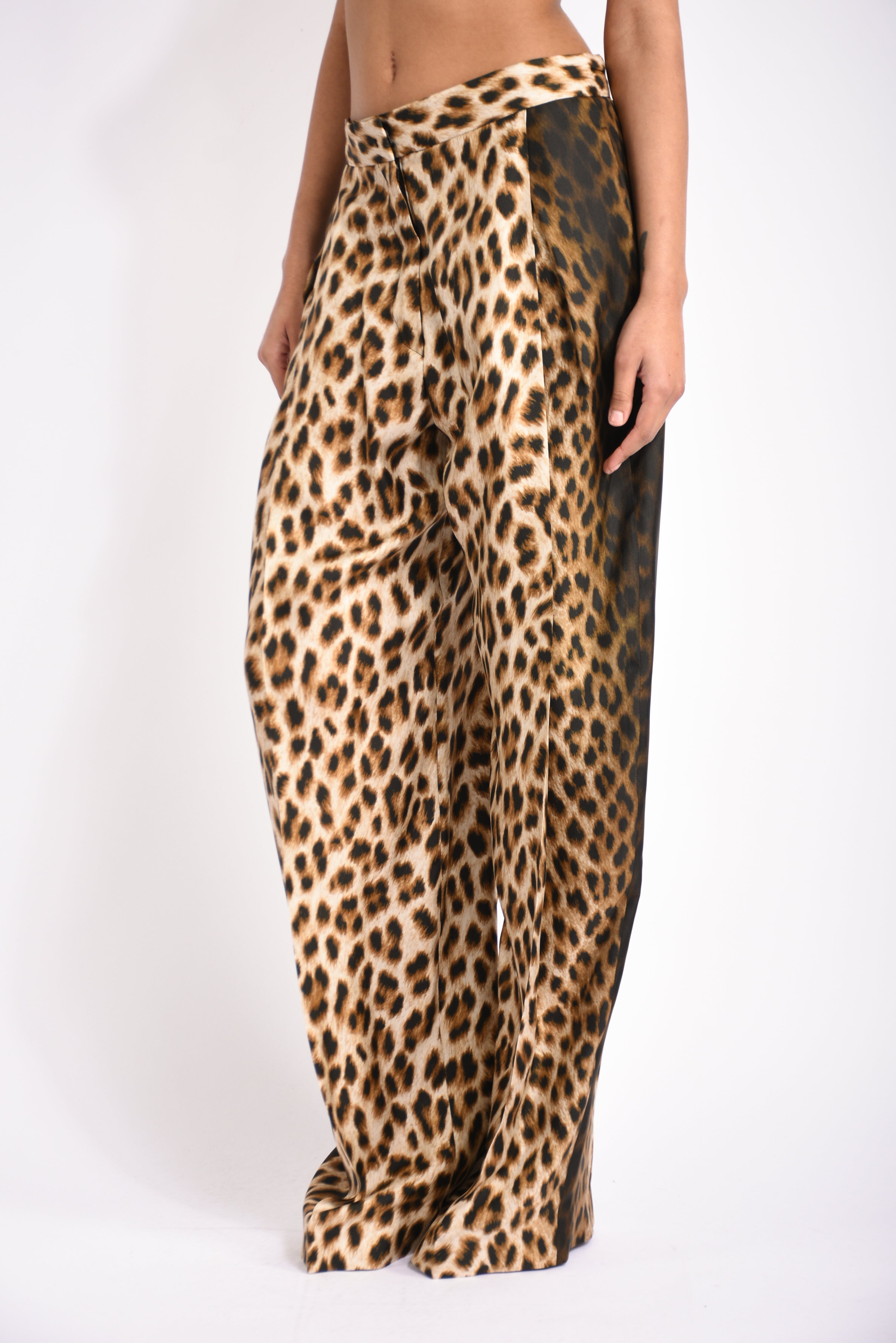 pantaloni in pura seta oblo