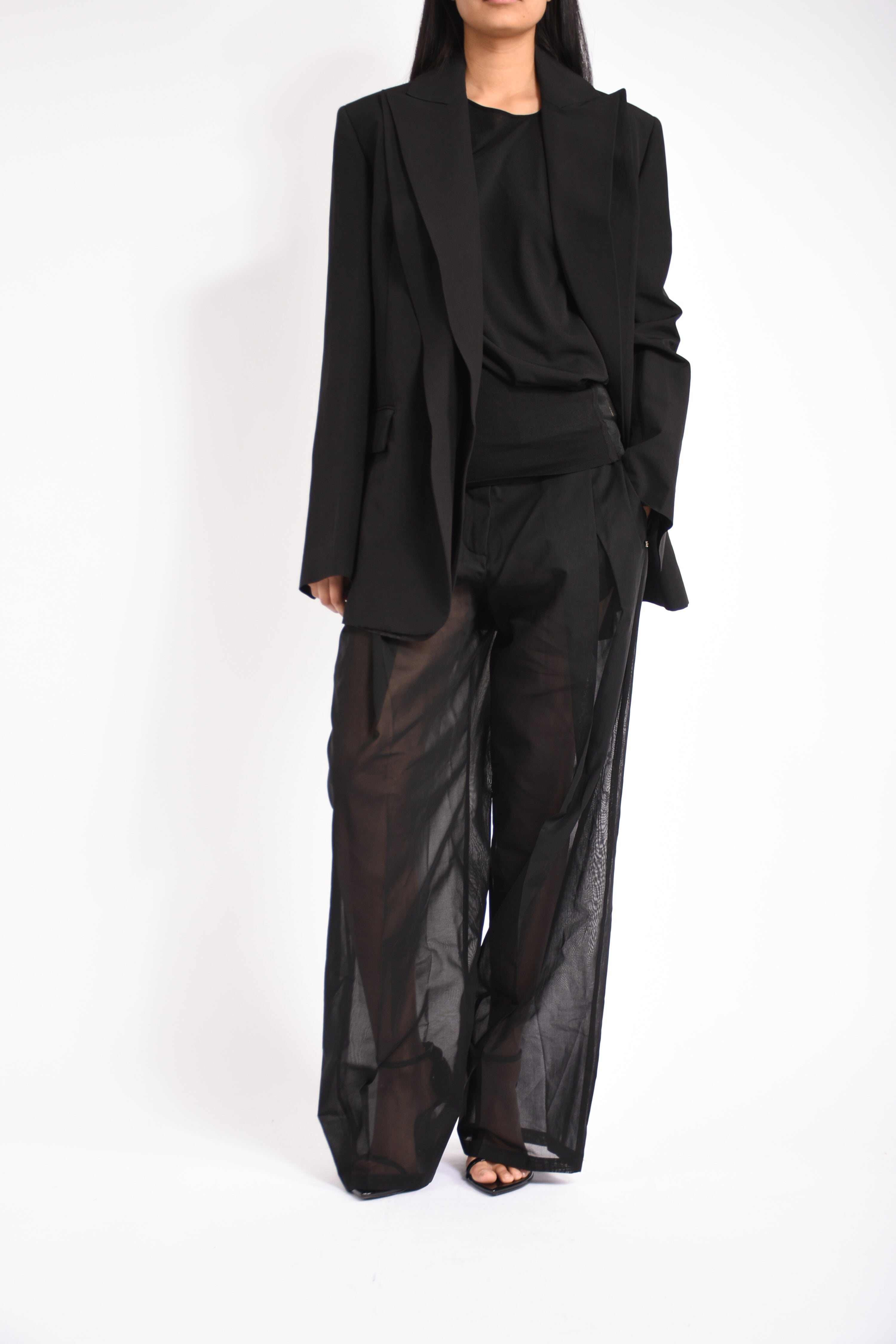 giacca doppio collo in viscosa tenuta