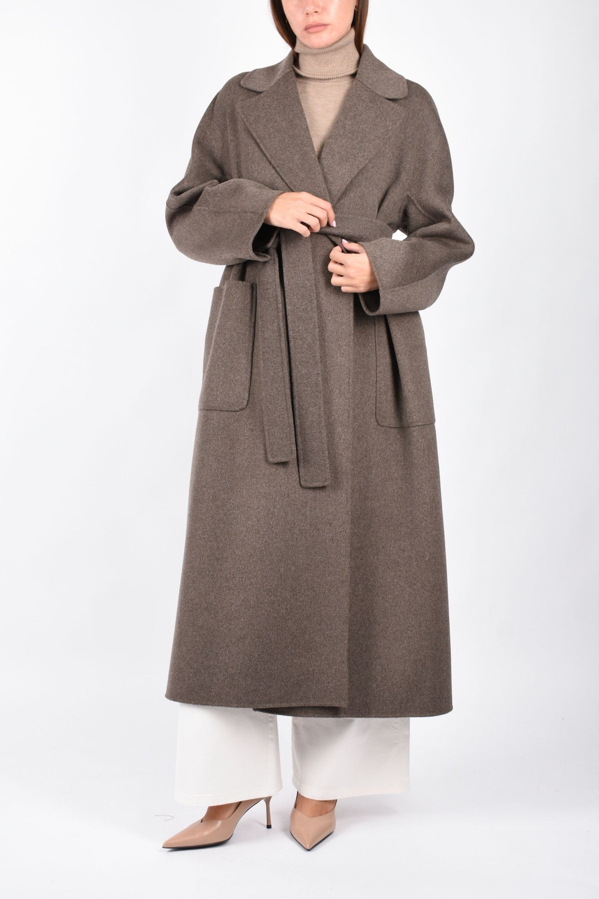 Cappotto lungo in lana double  SMMPEONIE 2629016113600