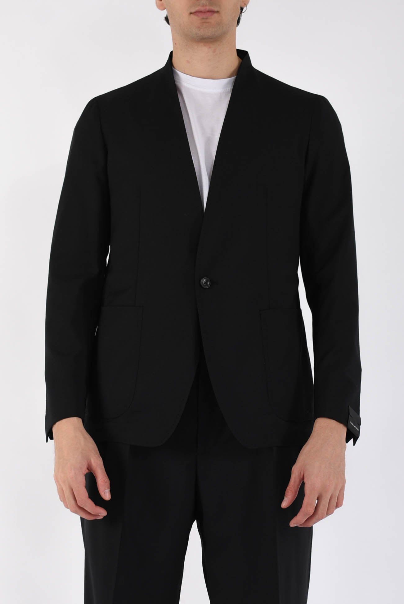 Giacca monopetto in fresco lana