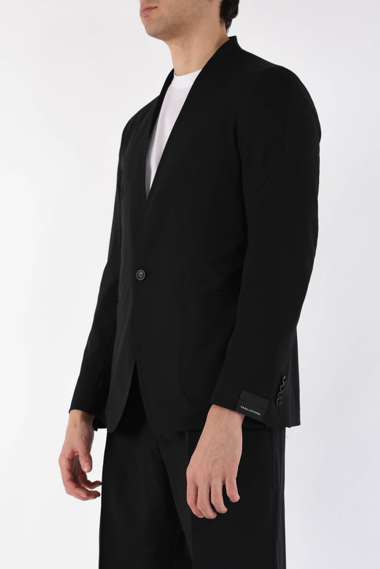 Giacca monopetto in fresco lana