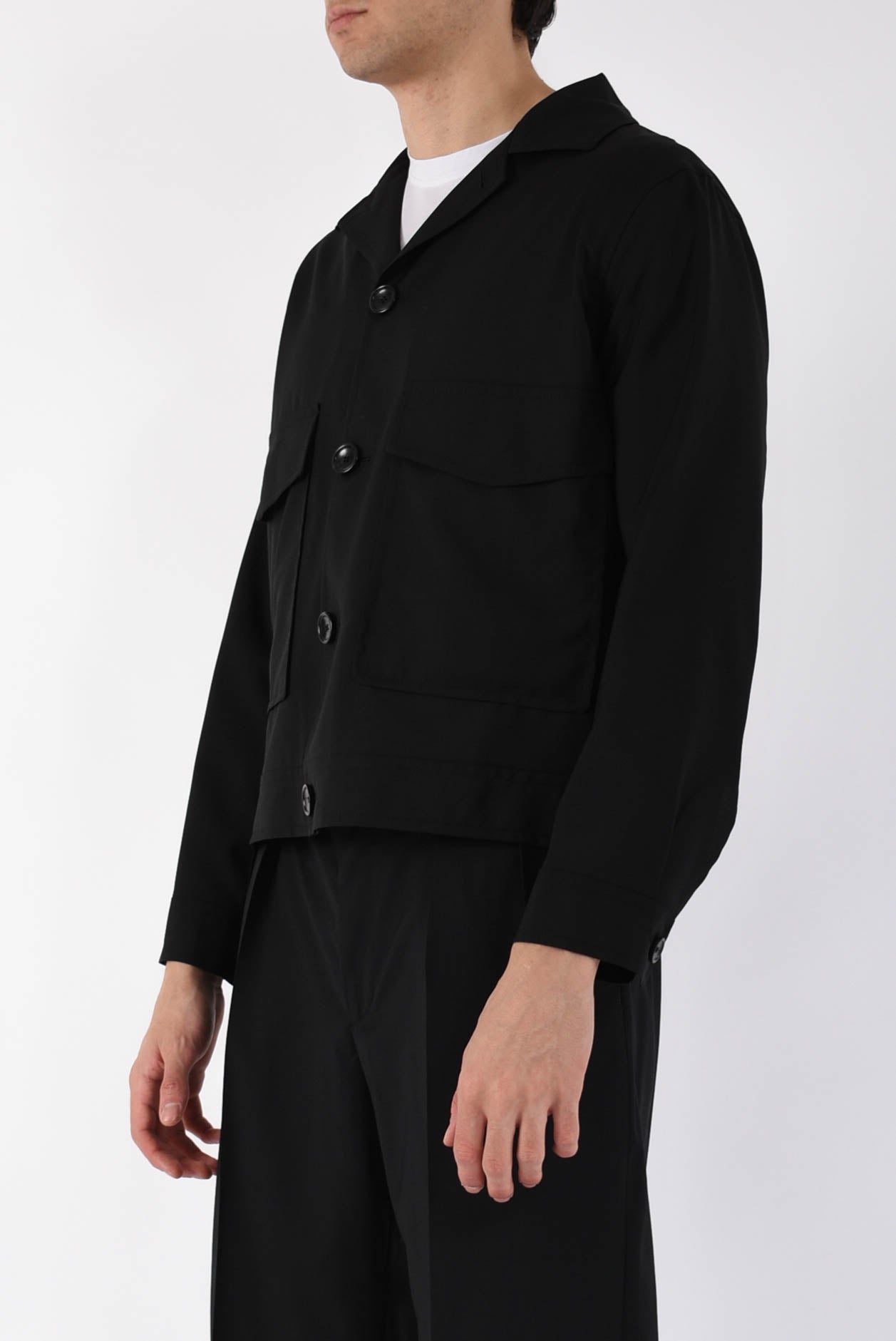 Overshirt in fresco lana