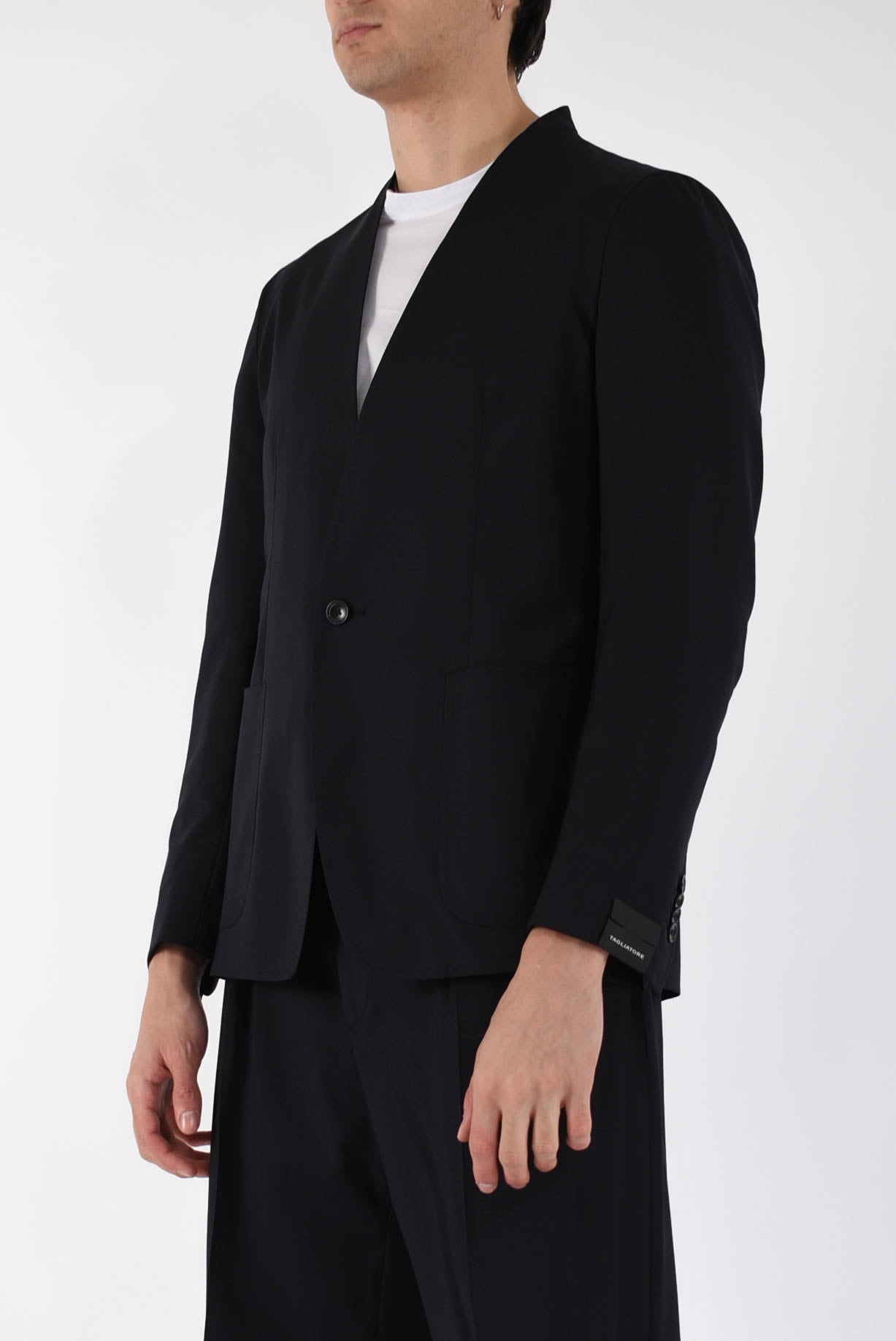 Giacca monopetto in fresco lana